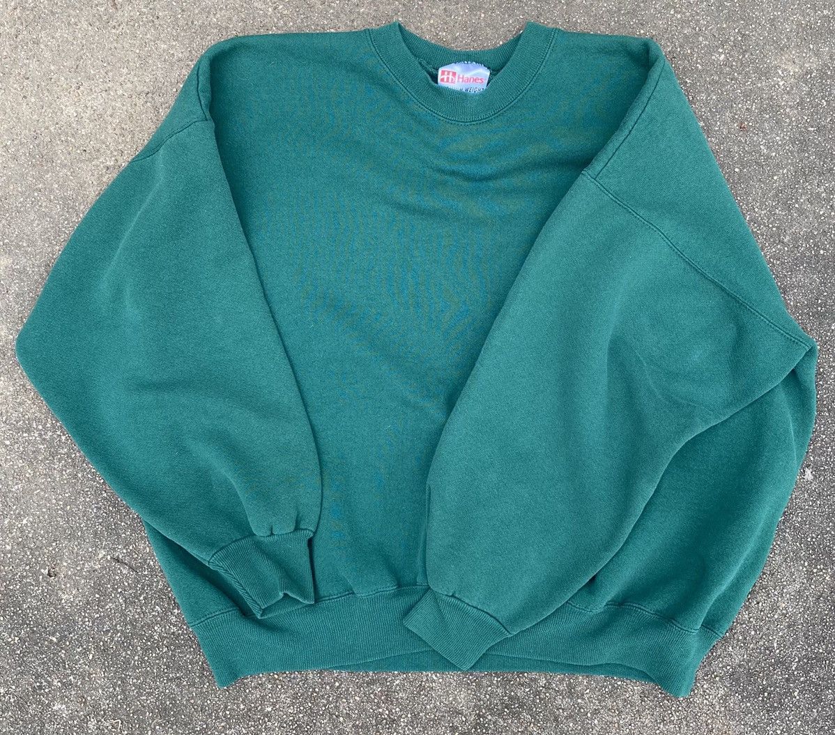 Vintage 80s store Hanes Teal Cape May Size XL Sweatshirt