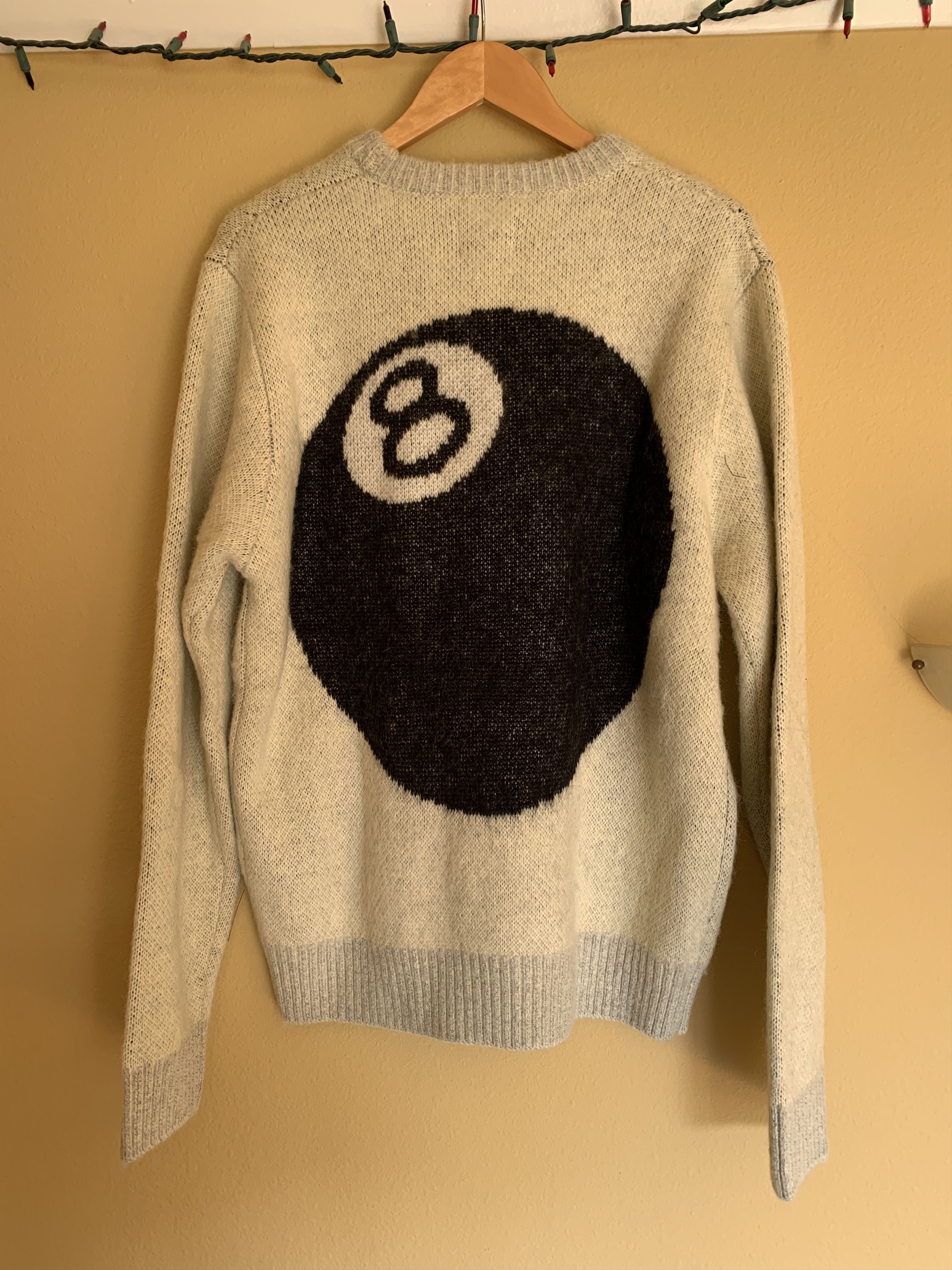 Stussy 8 Ball Spray Sweater 8ballニット-