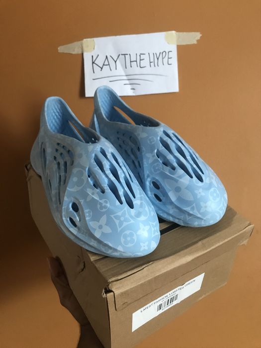 IMRAN POTATO LOBSTER Shoe Blue LV Kanye West Yeezy Foam Runner Size 10  $150.00 - PicClick