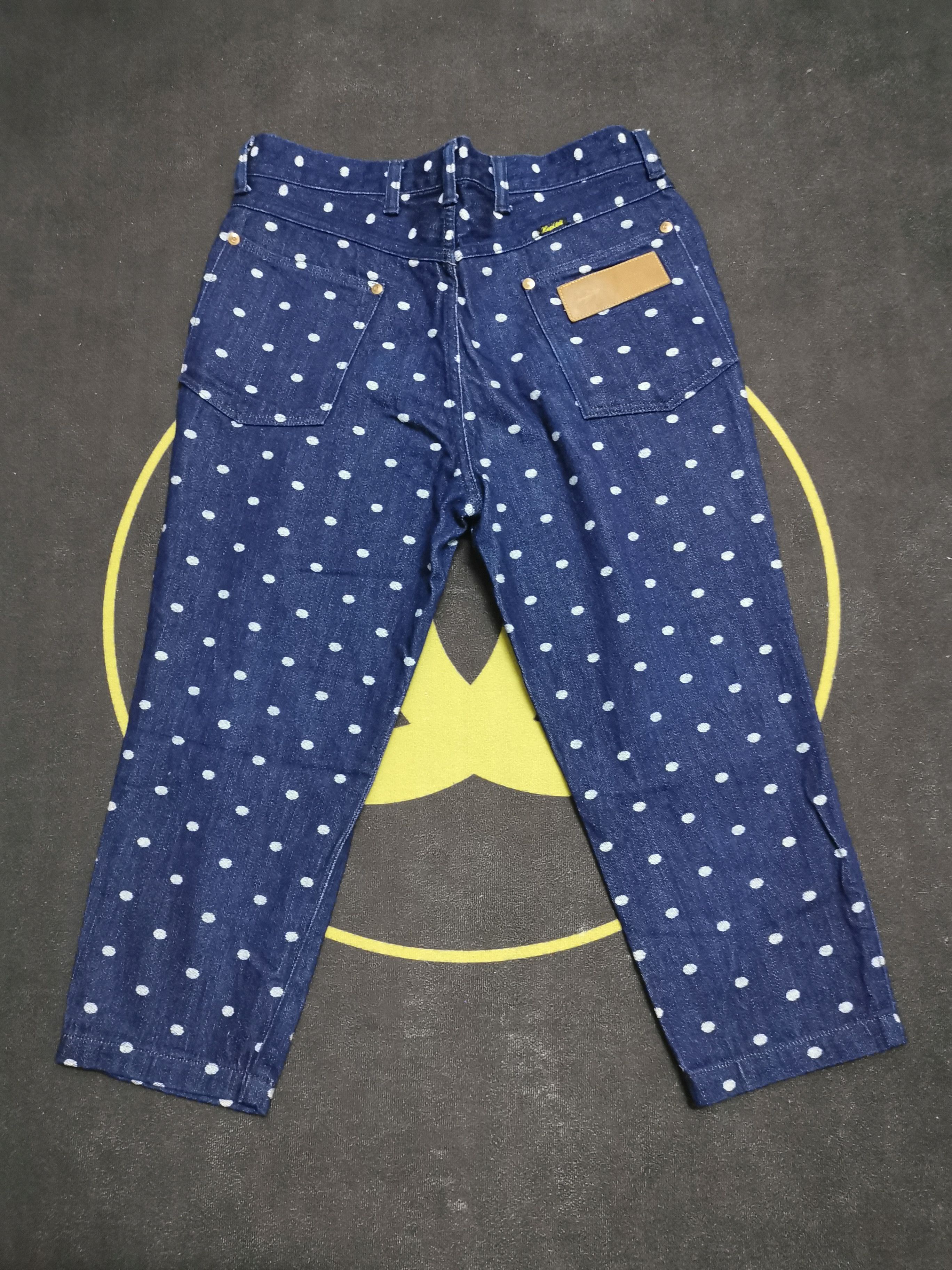 Japanese Brand × Kapital × Kapital Kountry Kapital Polka Dot Denim Cropped Pants Size US 31 - 2 Thumbnail