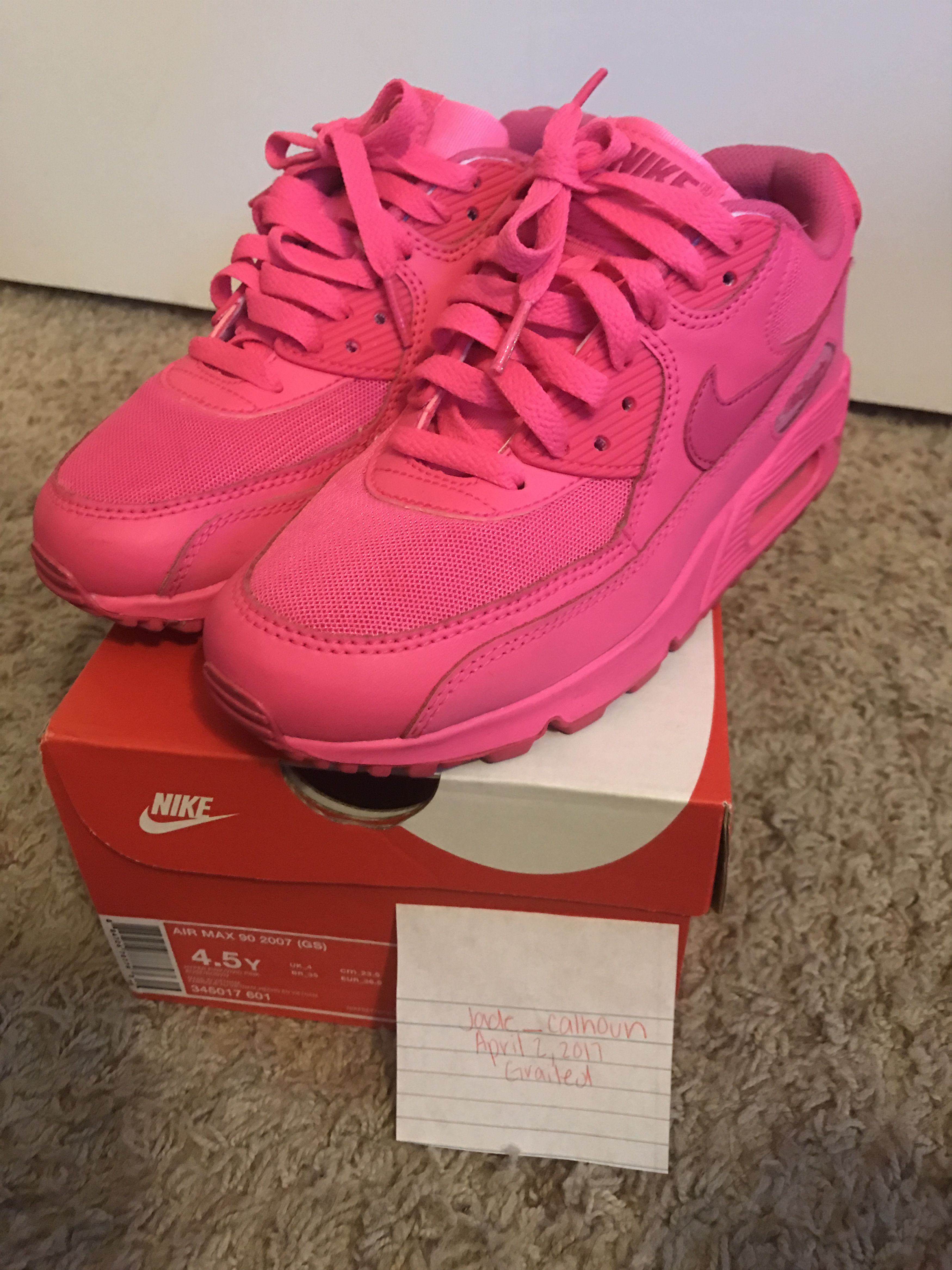 Nike Air Max 90 Hyper Pink GS 345017 601