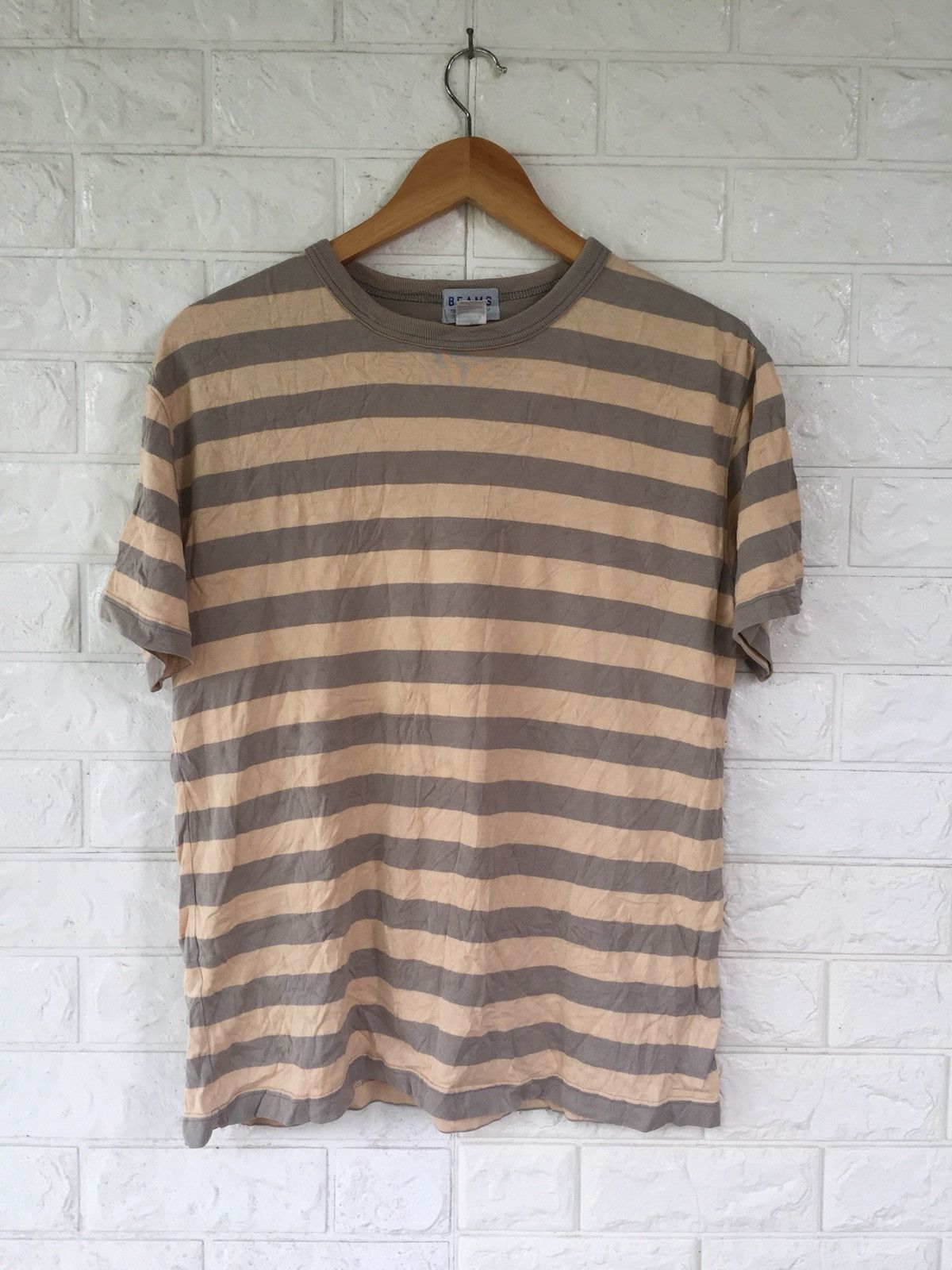 Beams Plus × Japanese Brand Beams Stripe Tshirt Grunge Hip Hop Style Size US M / EU 48-50 / 2 - 1 Thumbnail