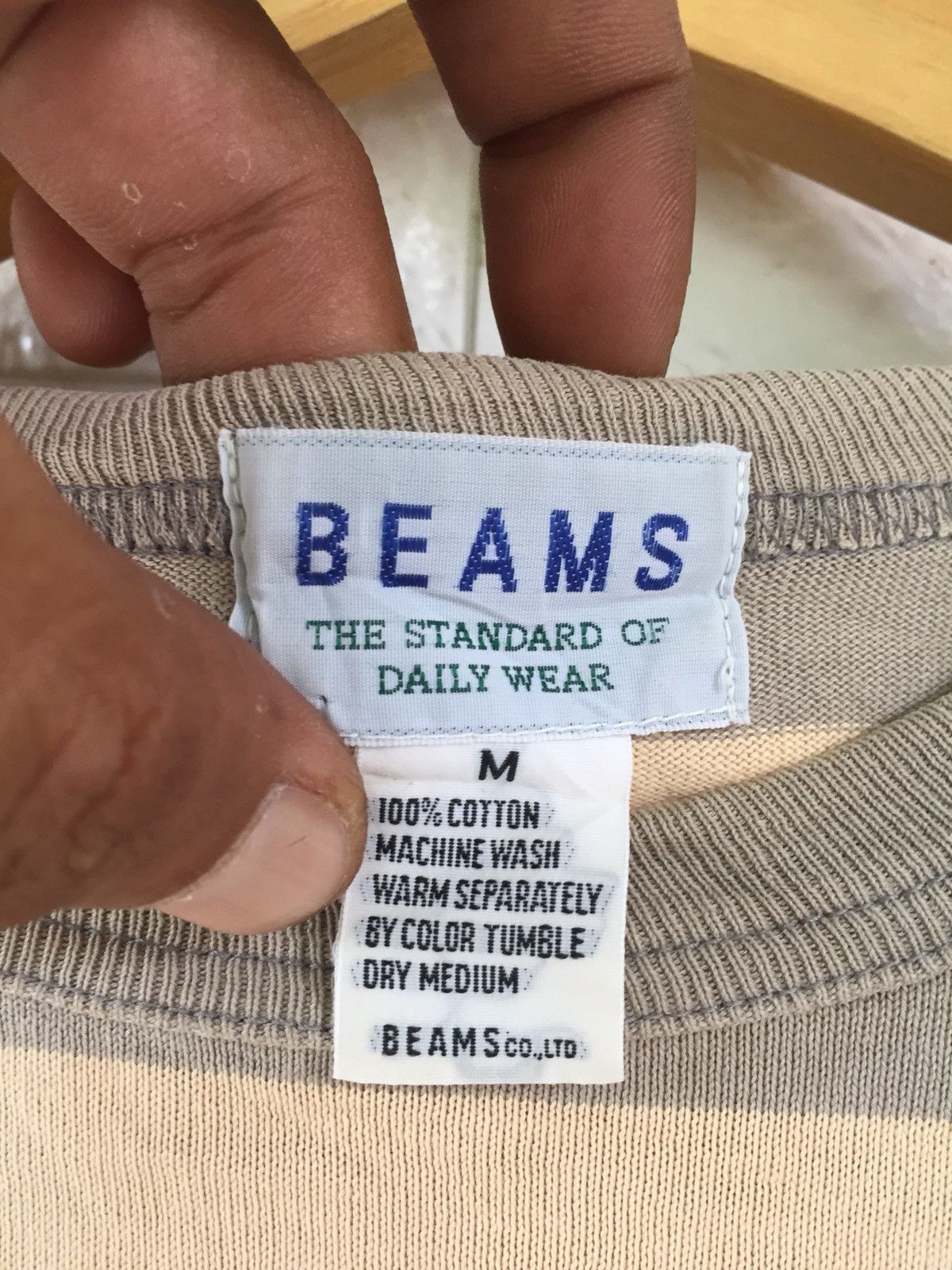 Beams Plus × Japanese Brand Beams Stripe Tshirt Grunge Hip Hop Style Size US M / EU 48-50 / 2 - 5 Thumbnail