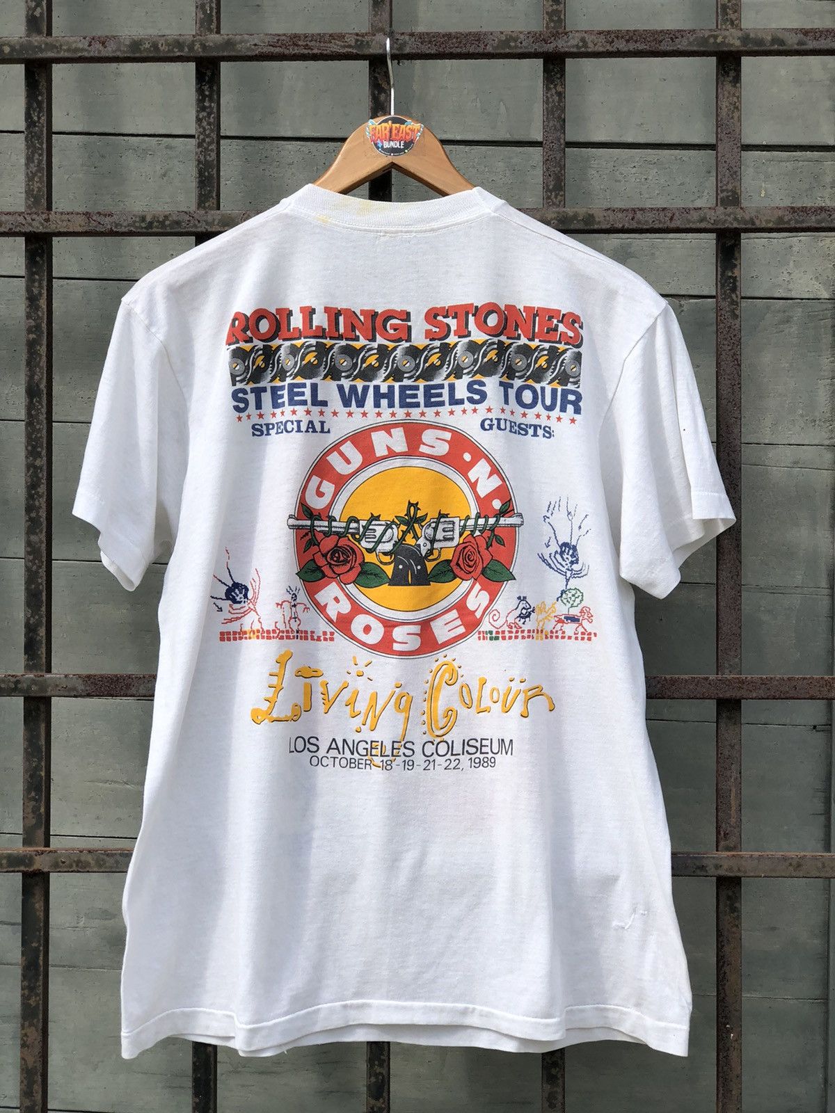 Guns N' Roses × The Rolling Stones × Vintage VTG 1989