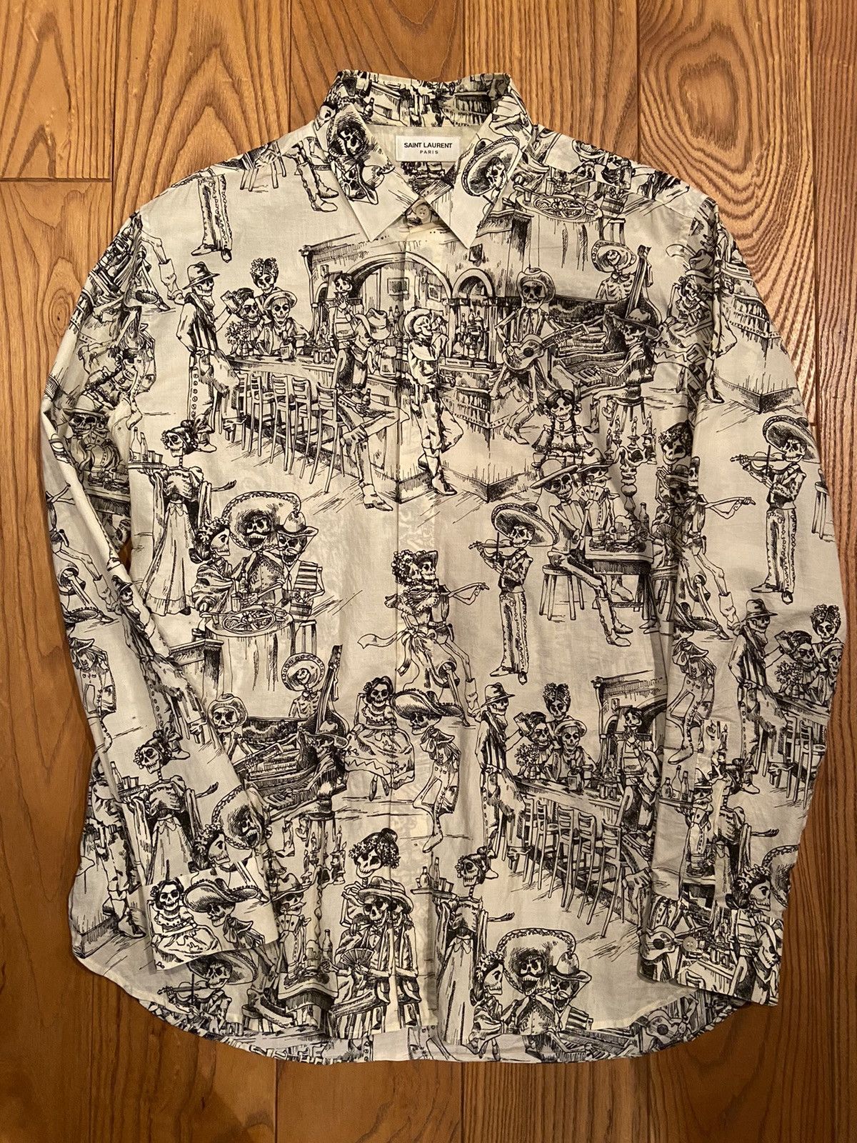 Saint laurent day of the dead shirt sales