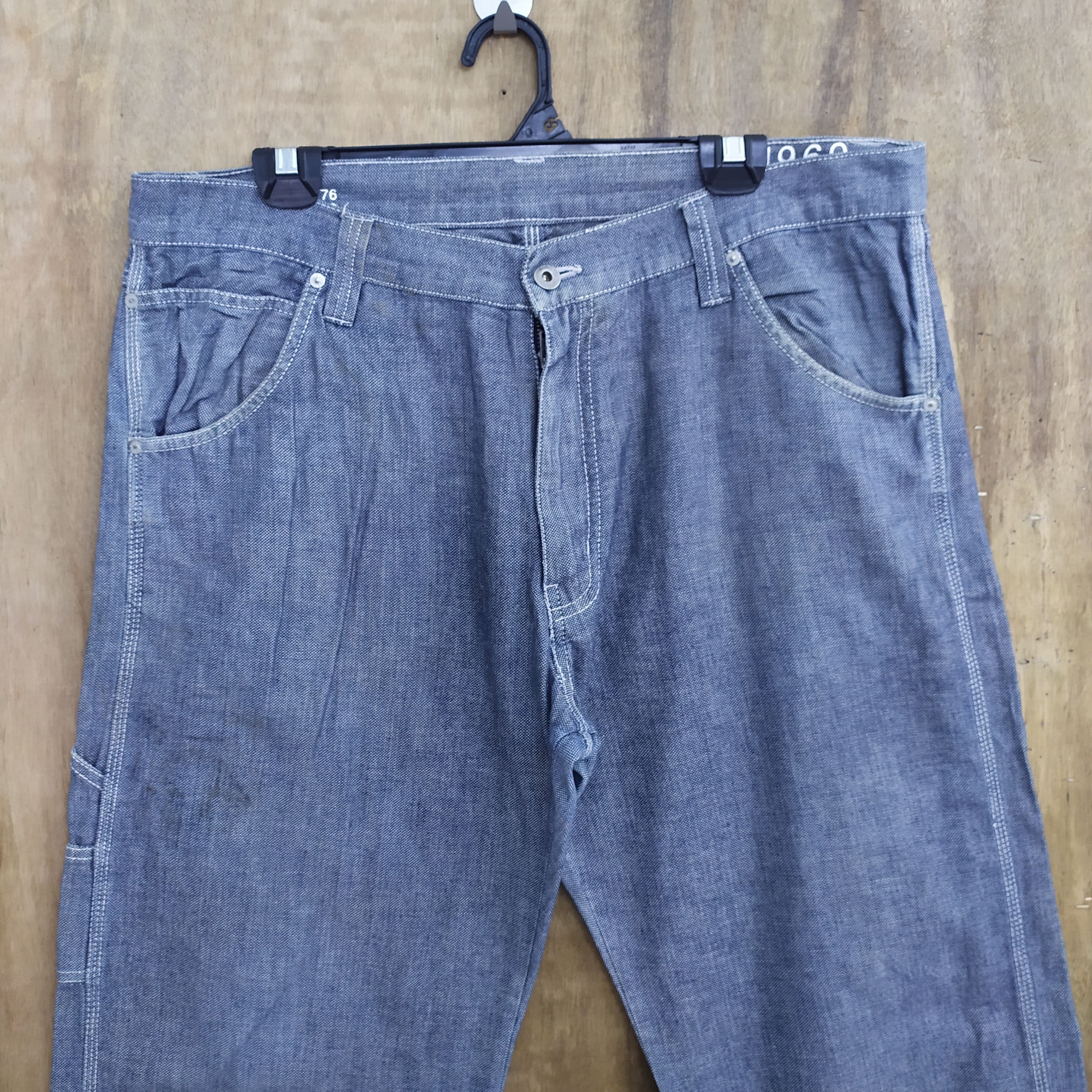 Gap × StraightFaded GAP FADED GREY COLOUR CARGO PANTS Size US 38 / EU 54 - 4 Thumbnail