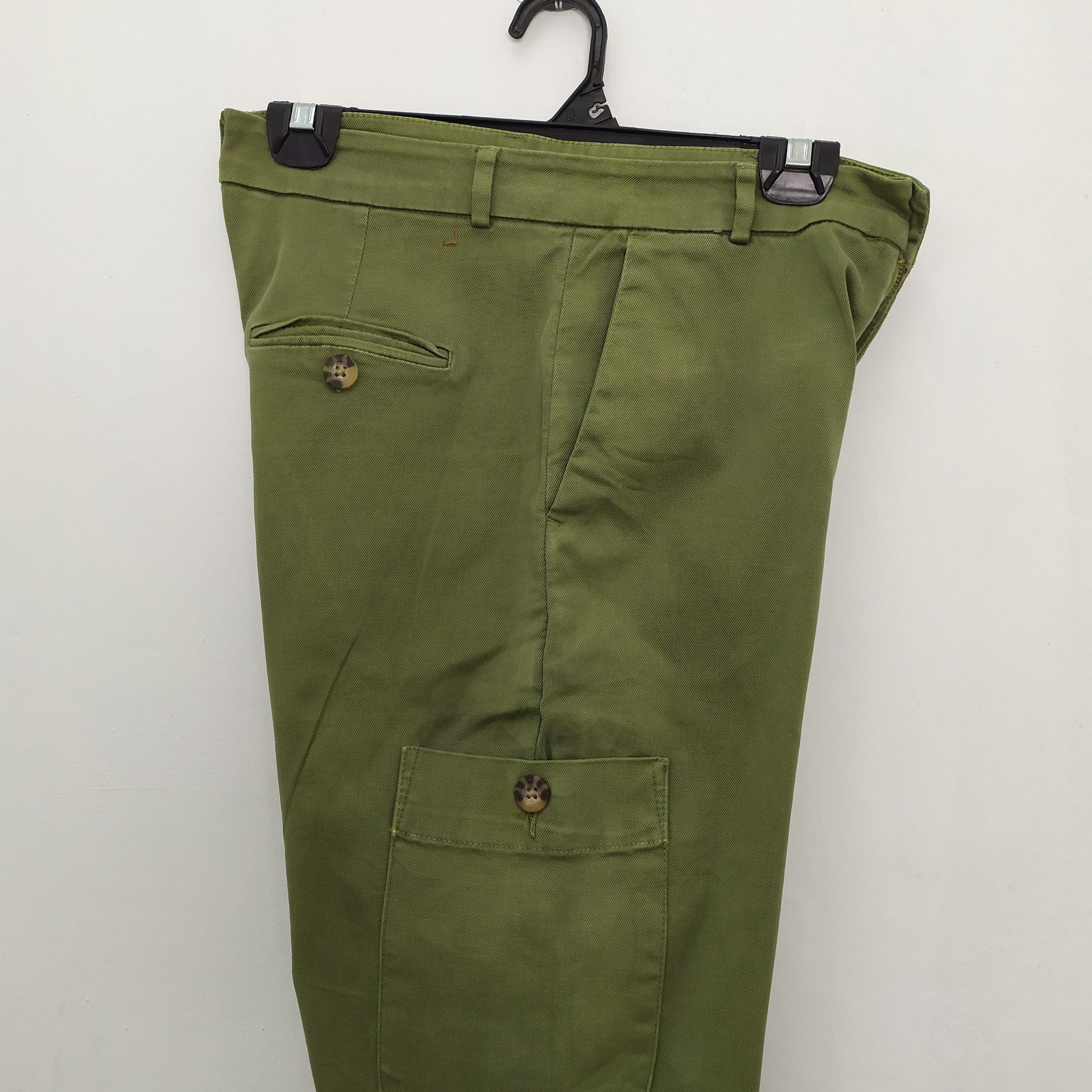 Zara ZARA STREETWEAR GREEN CARGO PANTS Size US 26 / EU 42 - 6 Thumbnail