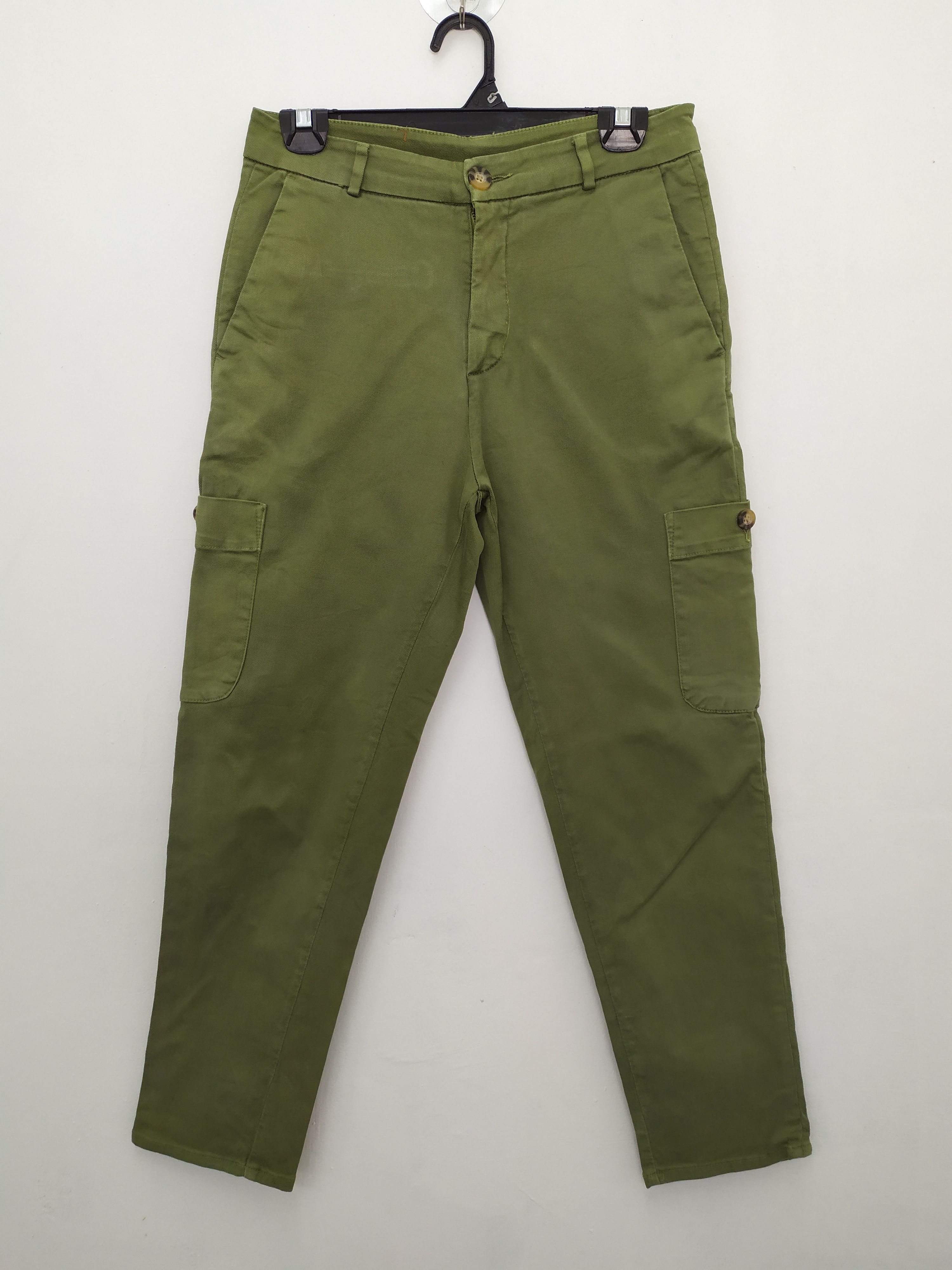 Zara ZARA STREETWEAR GREEN CARGO PANTS Size US 26 / EU 42 - 1 Thumbnail