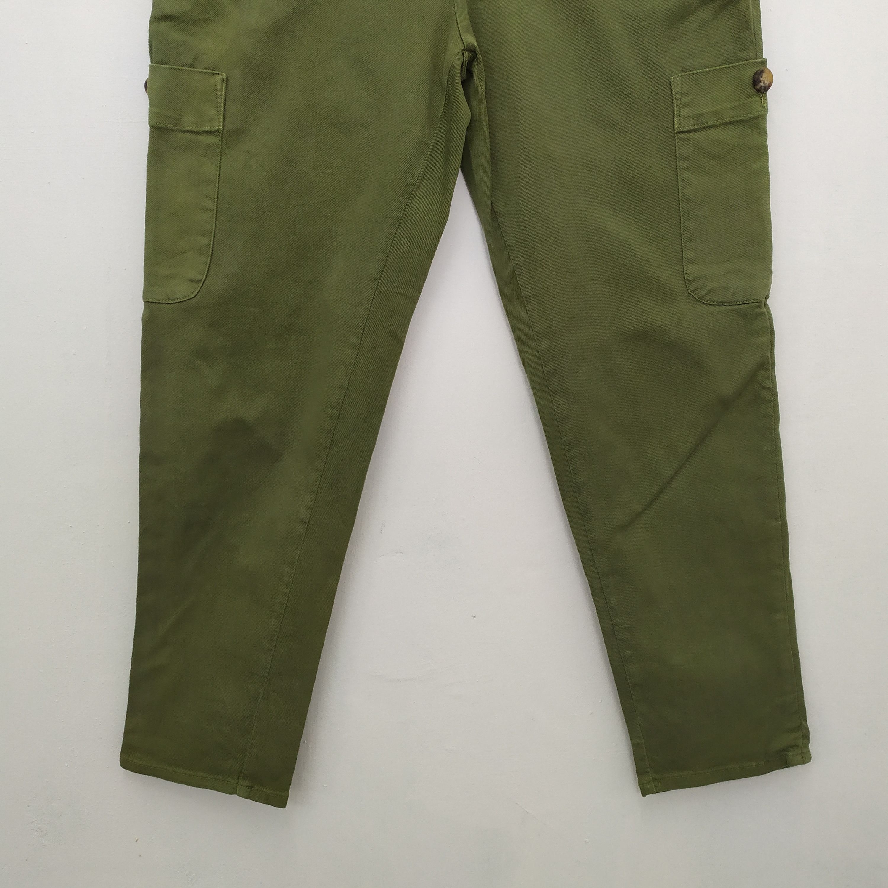 Zara ZARA STREETWEAR GREEN CARGO PANTS Size US 26 / EU 42 - 3 Thumbnail