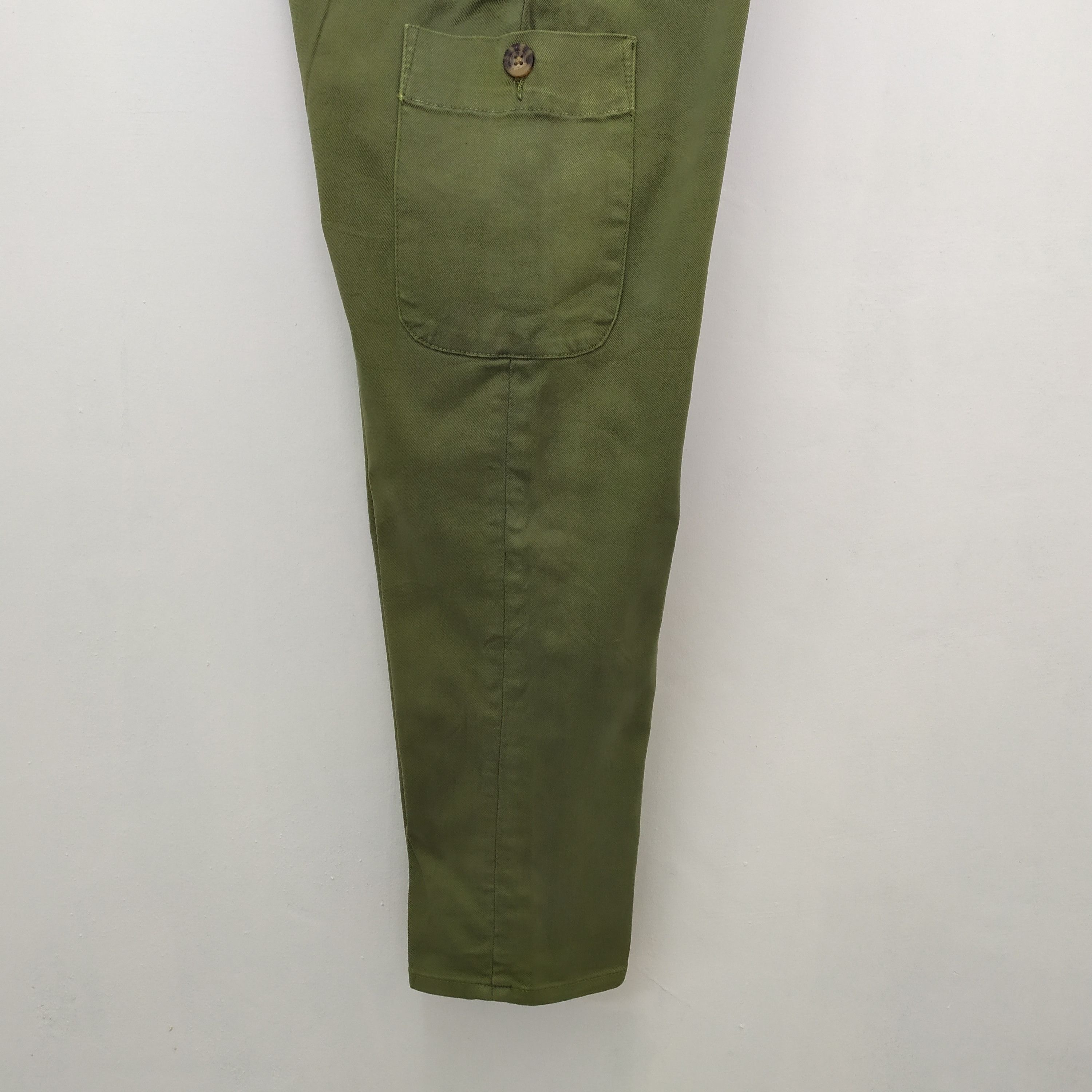 Zara ZARA STREETWEAR GREEN CARGO PANTS Size US 26 / EU 42 - 5 Thumbnail
