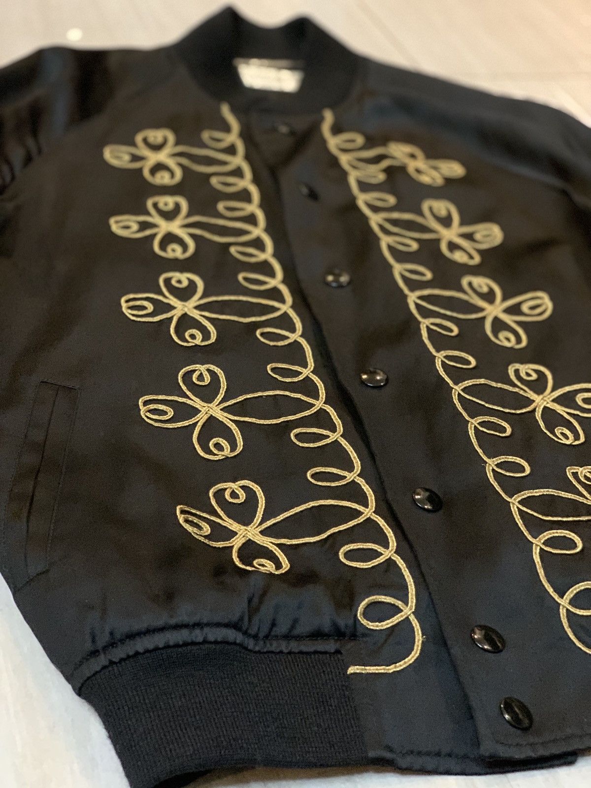 Saint Laurent Paris Saint Laurent Officer embroidered silky jacket Size US M / EU 48-50 / 2 - 2 Thumbnail
