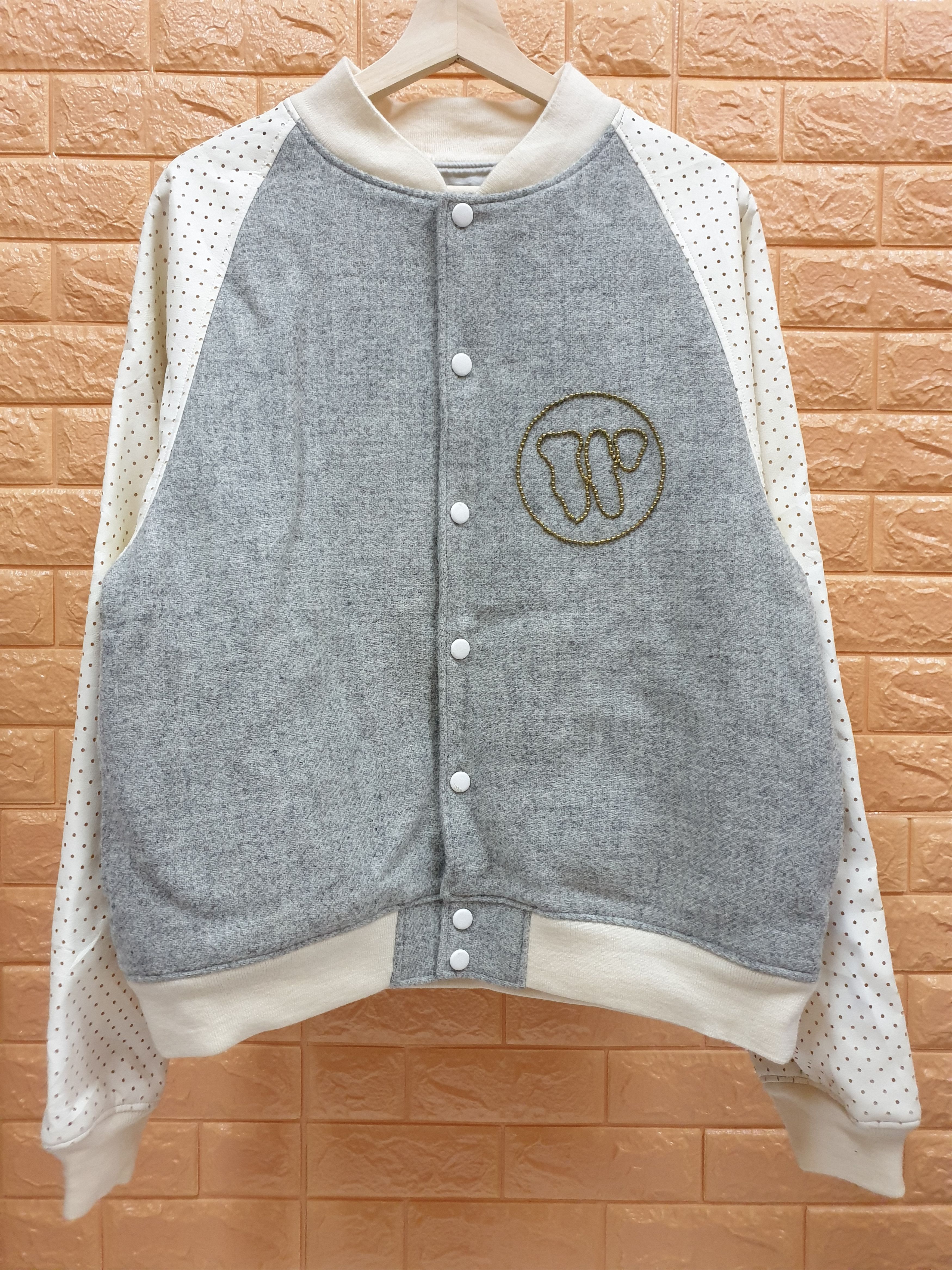 RARE HARRIS TWEED WOOL VARSITY JACKET