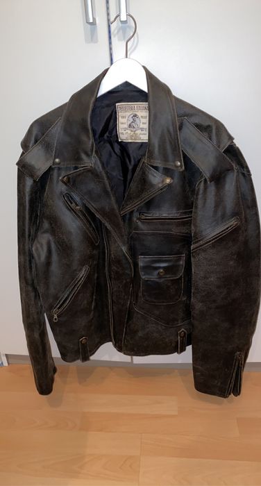 Vera pelle leather jacket sales