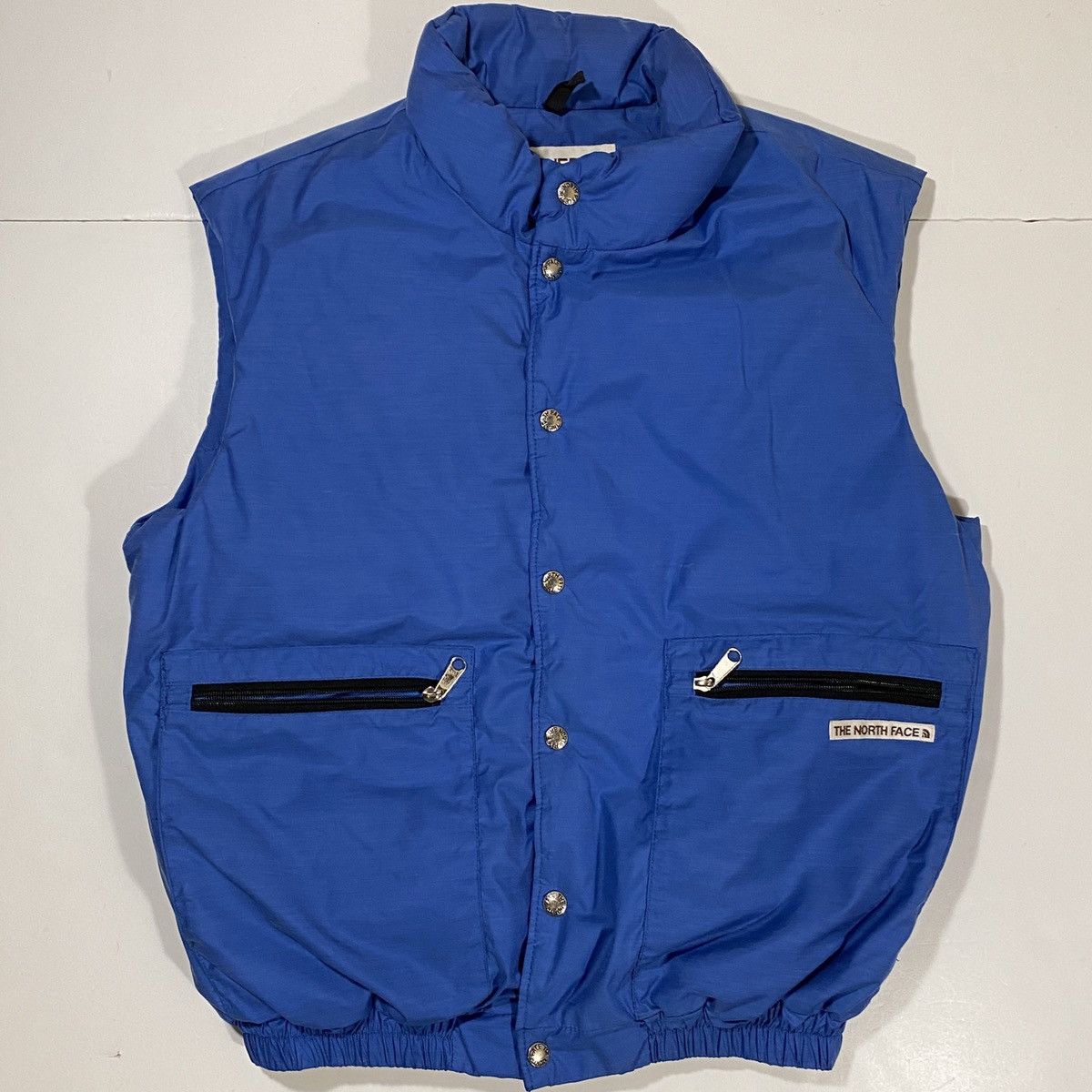 The North Face fleece vest, men's size M polyester navy blue type Vintage Second Hand