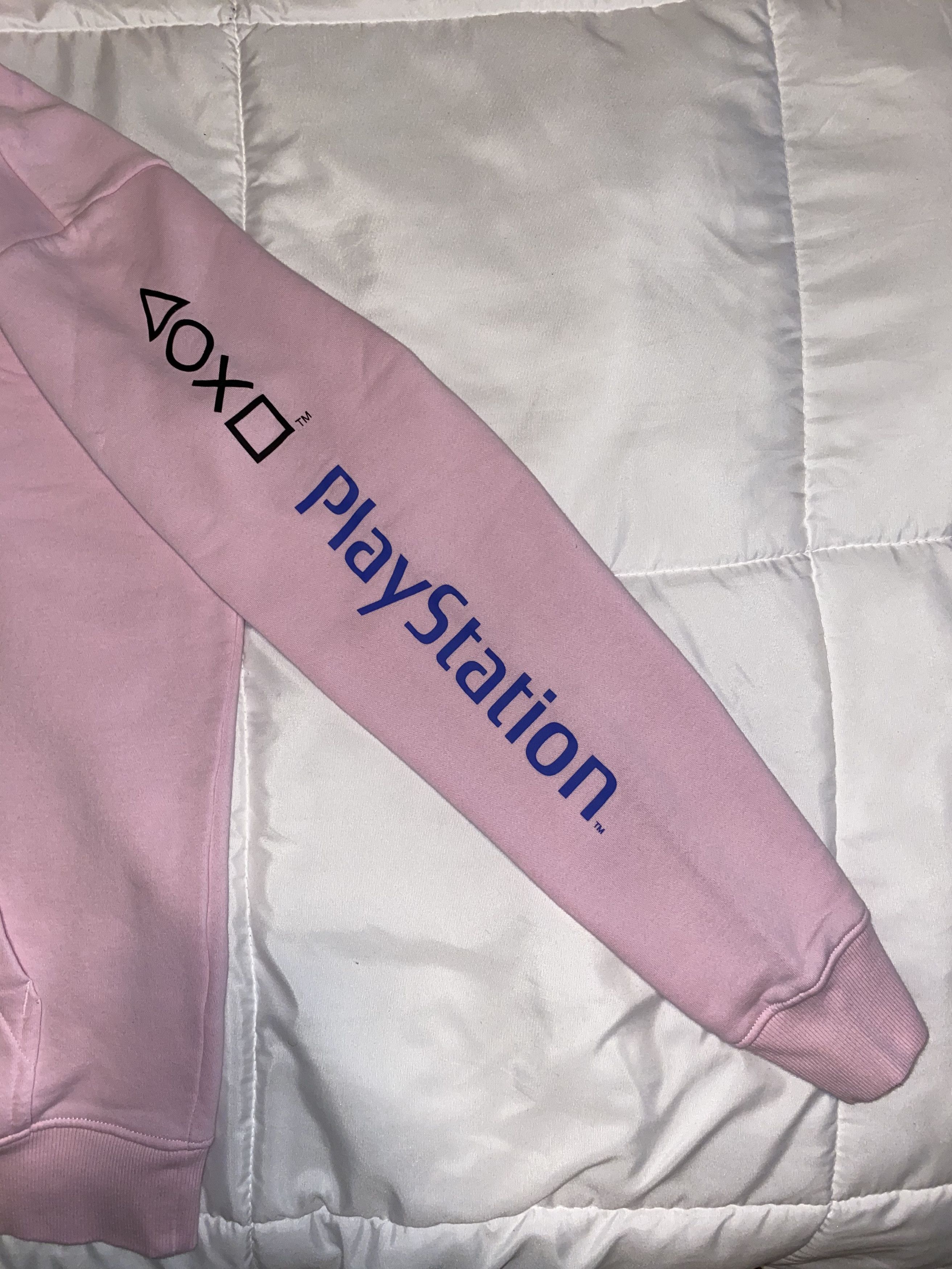 H M Printed Pink Playstation Hoodie Grailed