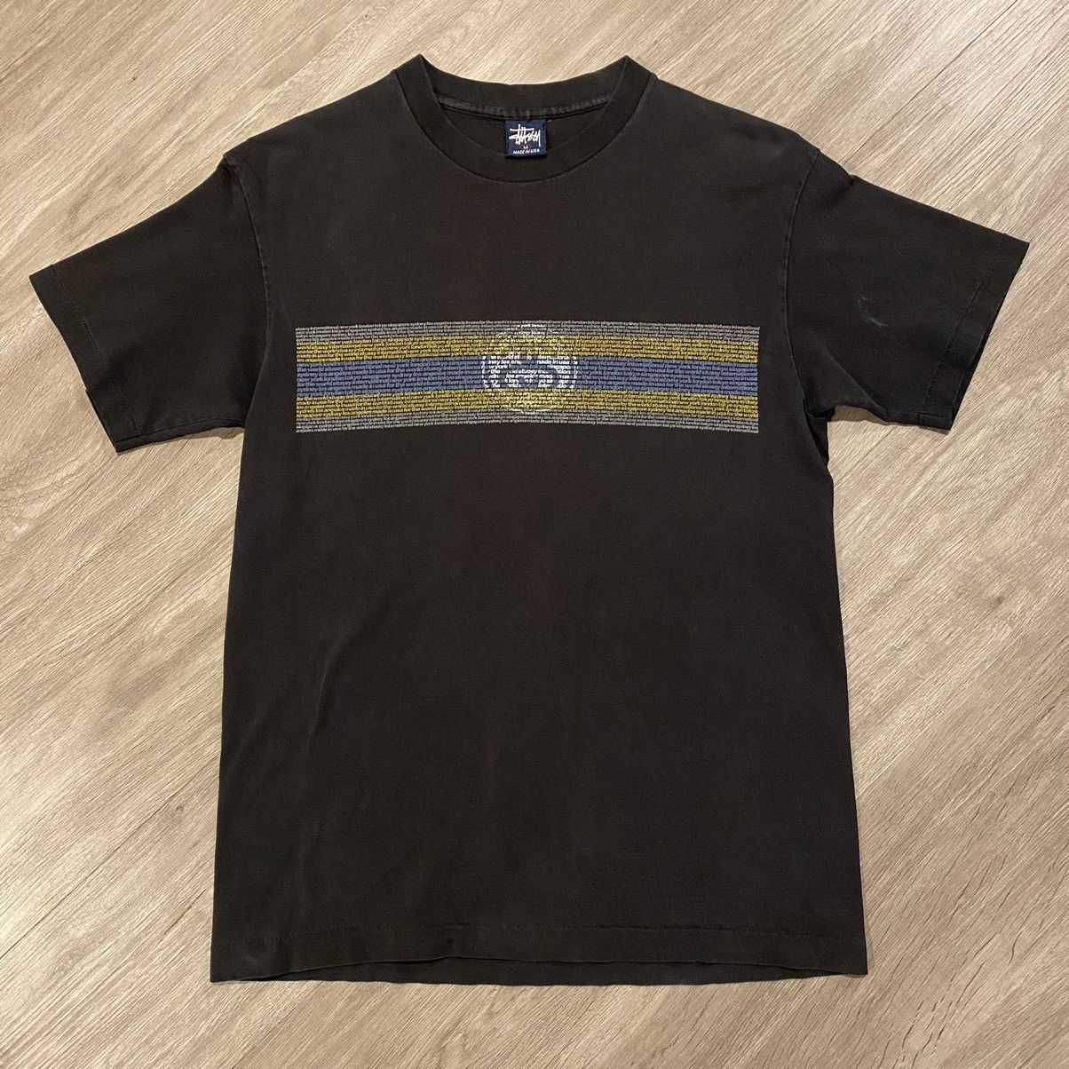 Stussy × Vintage Vintage 1990s STUSSY INTERNATIONAL GRAPHIC T-SHIRT MEDIUM Size US M / EU 48-50 / 2 - 4 Thumbnail