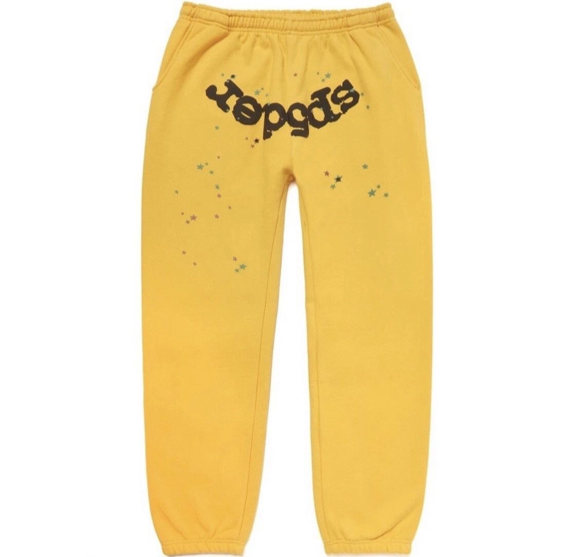 image of Spider Worldwide Websuit Classic Sweatpants Yellow (S), Men's (Size 32)