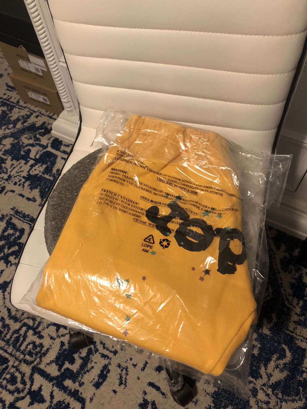 Sp5der Spider Worldwide Websuit Classic Sweatpants Yellow (S) Size US 32 / EU 48 - 2 Thumbnail