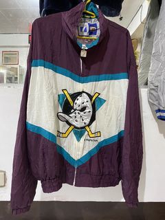 Vintage 90's Mighty Ducks Puffer Jacket Phenom NHL licensed Medium