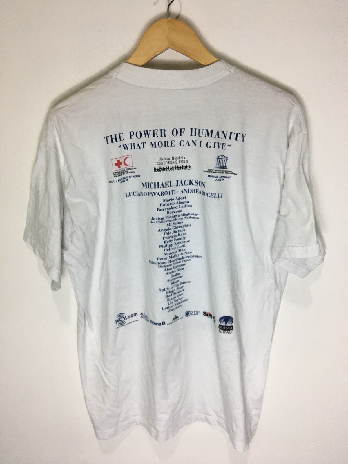 Michael Jackson × Vintage Vintage 90s Michael Jackson the power of humanity shirt Size US XL / EU 56 / 4 - 2 Thumbnail