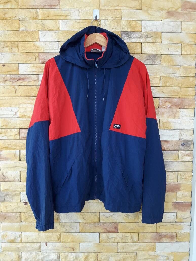 Nike × Vintage Vintage Nike Colourblock Windbreaker Size US L / EU 52-54 / 3 - 1 Thumbnail