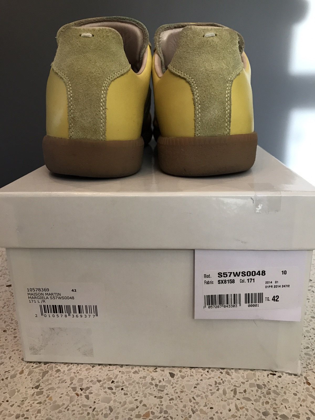 Maison Margiela Replica Sneakers -yellow combo suede | Grailed
