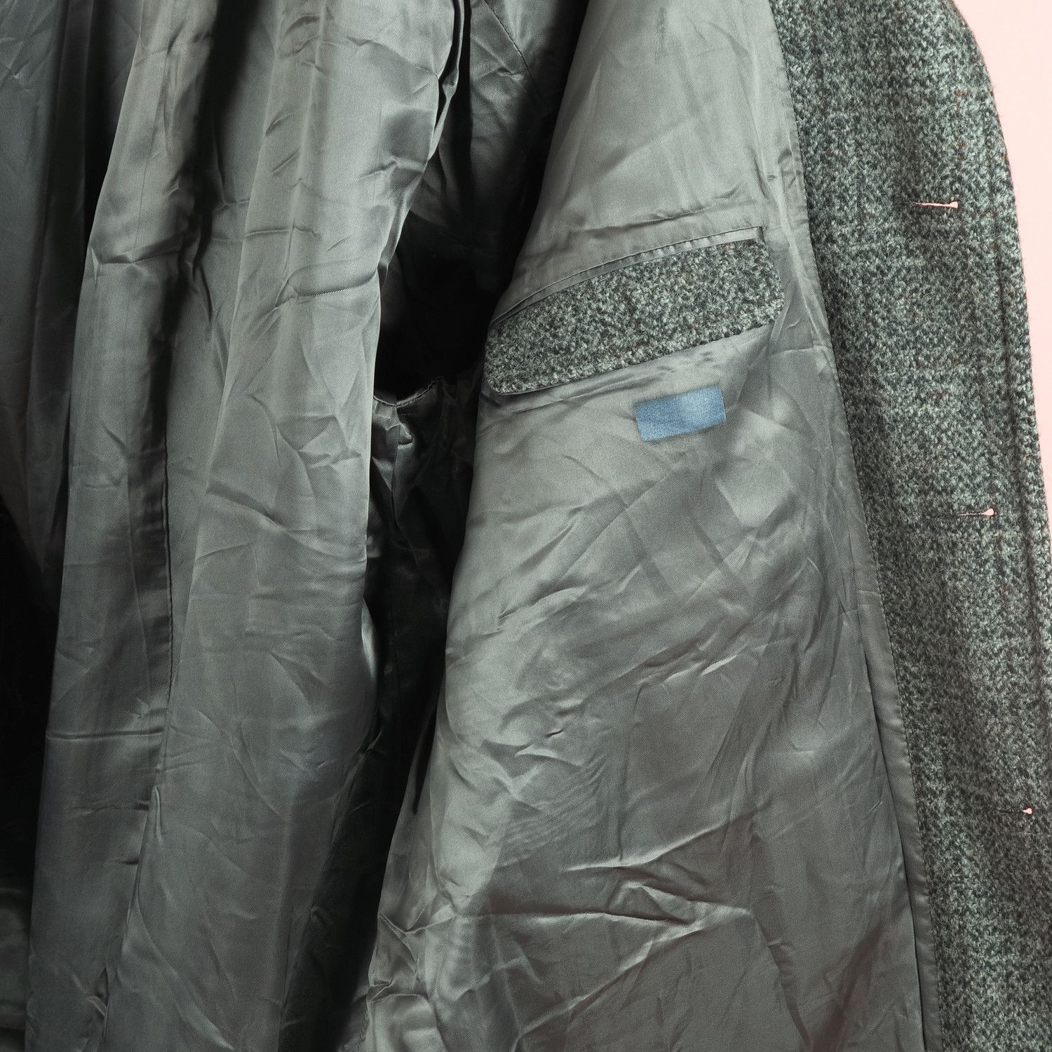 Vintage Vintage Gray wool plaid peacoat Size US XL / EU 56 / 4 - 9 Thumbnail