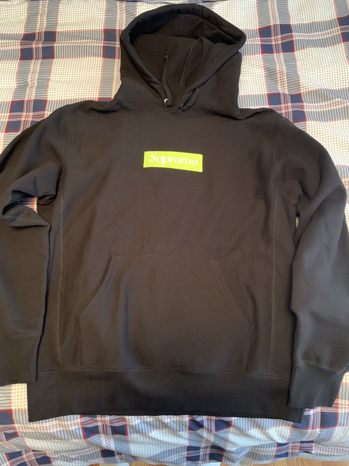 Supreme store neon hoodie