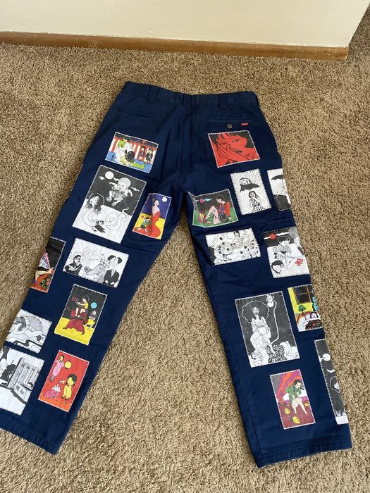 Supreme Supreme x Toshio Saeki patched work pants | Grailed