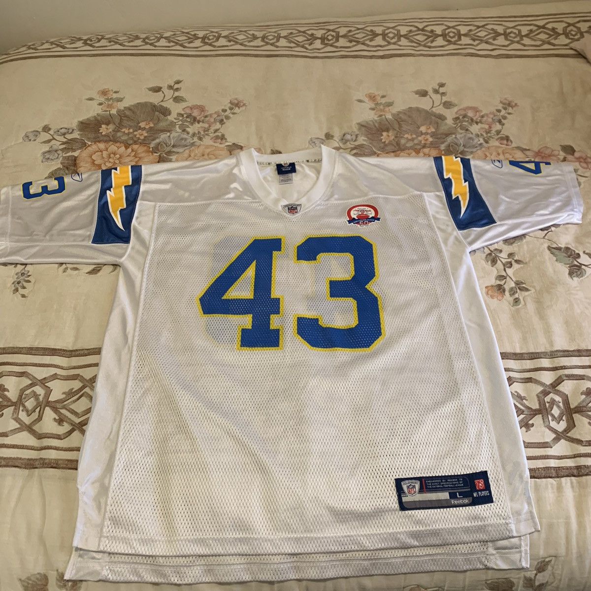 White Retro AFC 50th Anniversary Jerseys : r/Chargers