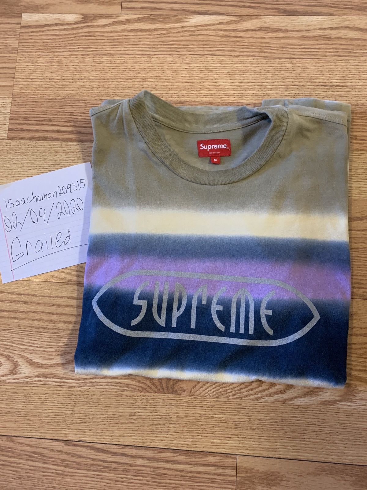 Supreme Rainbow Stripe Tee | Grailed