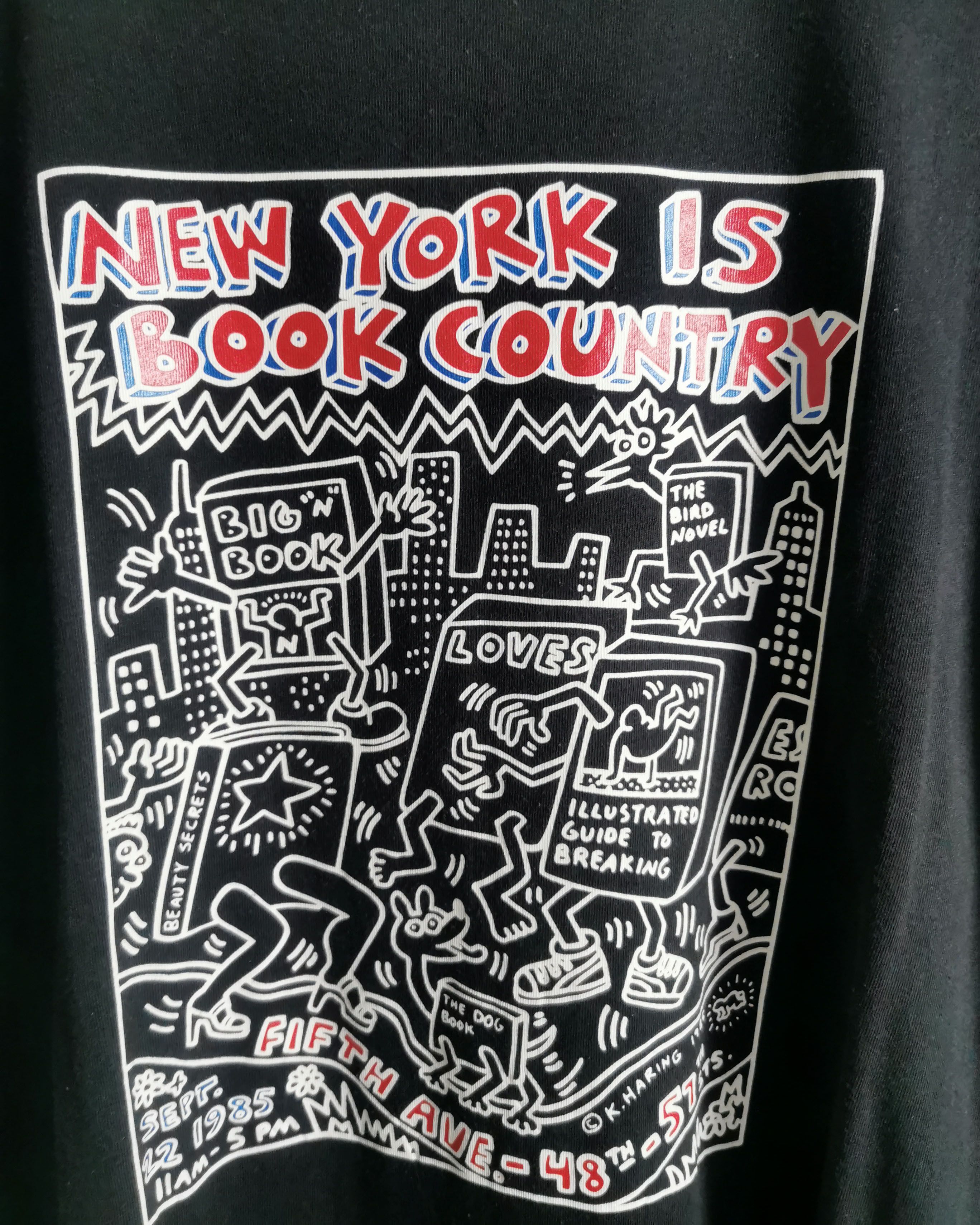 Keith Haring × Vintage $55 Shipped Need To Go Now! Vintage Keith Hiring 85 T shirt Size US XL / EU 56 / 4 - 3 Thumbnail