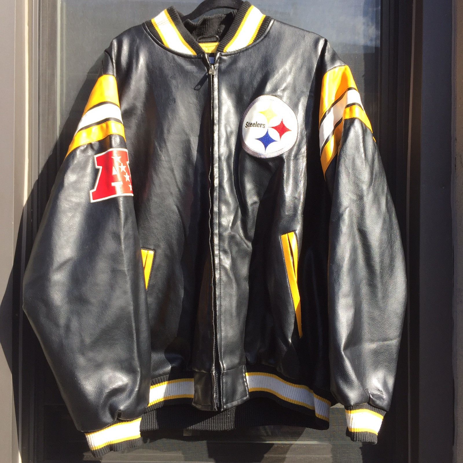 Vintage Pittsburgh Steelers outlet leather jacket