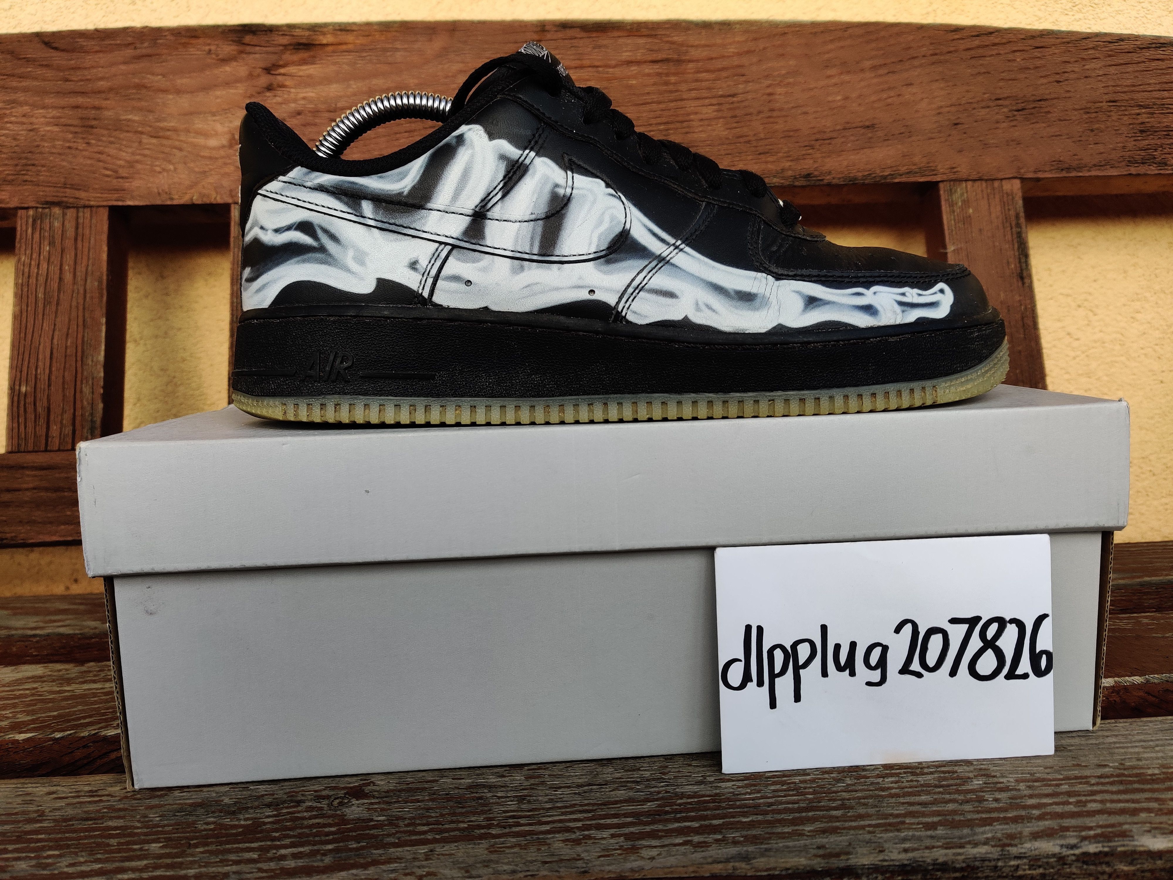 Nike Air Force 1 Skeleton (black) | Grailed