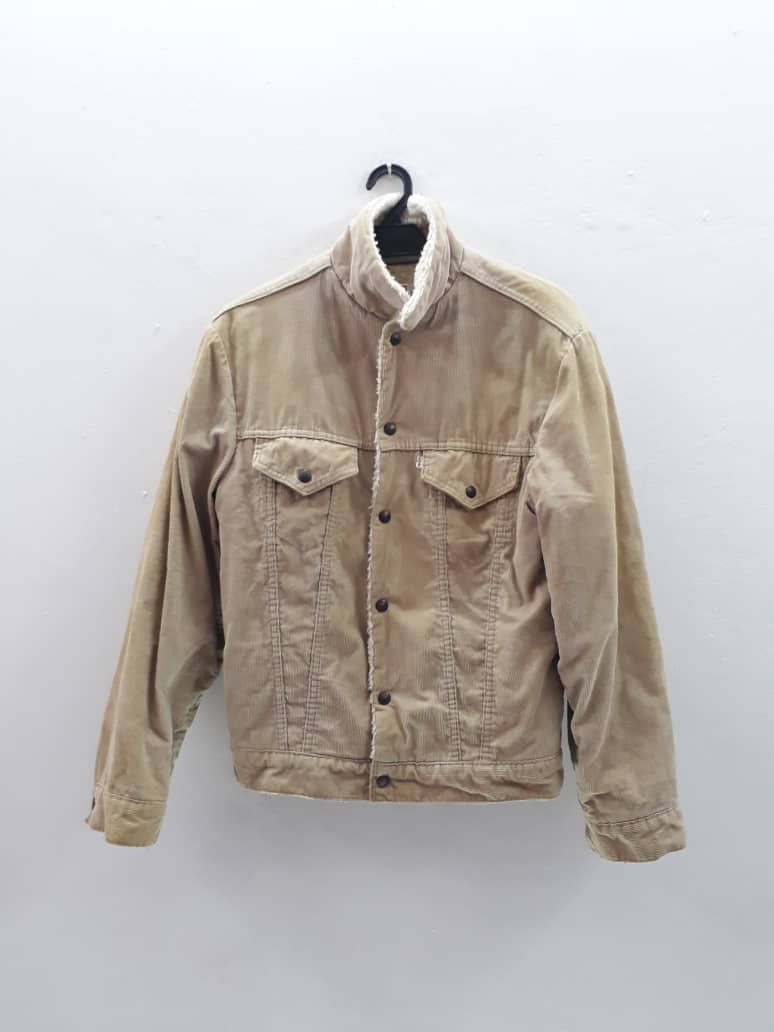 Levi's Vintage Levis Corduroy sheep's wool Jacket Size US S / EU 44-46 / 1 - 1 Thumbnail