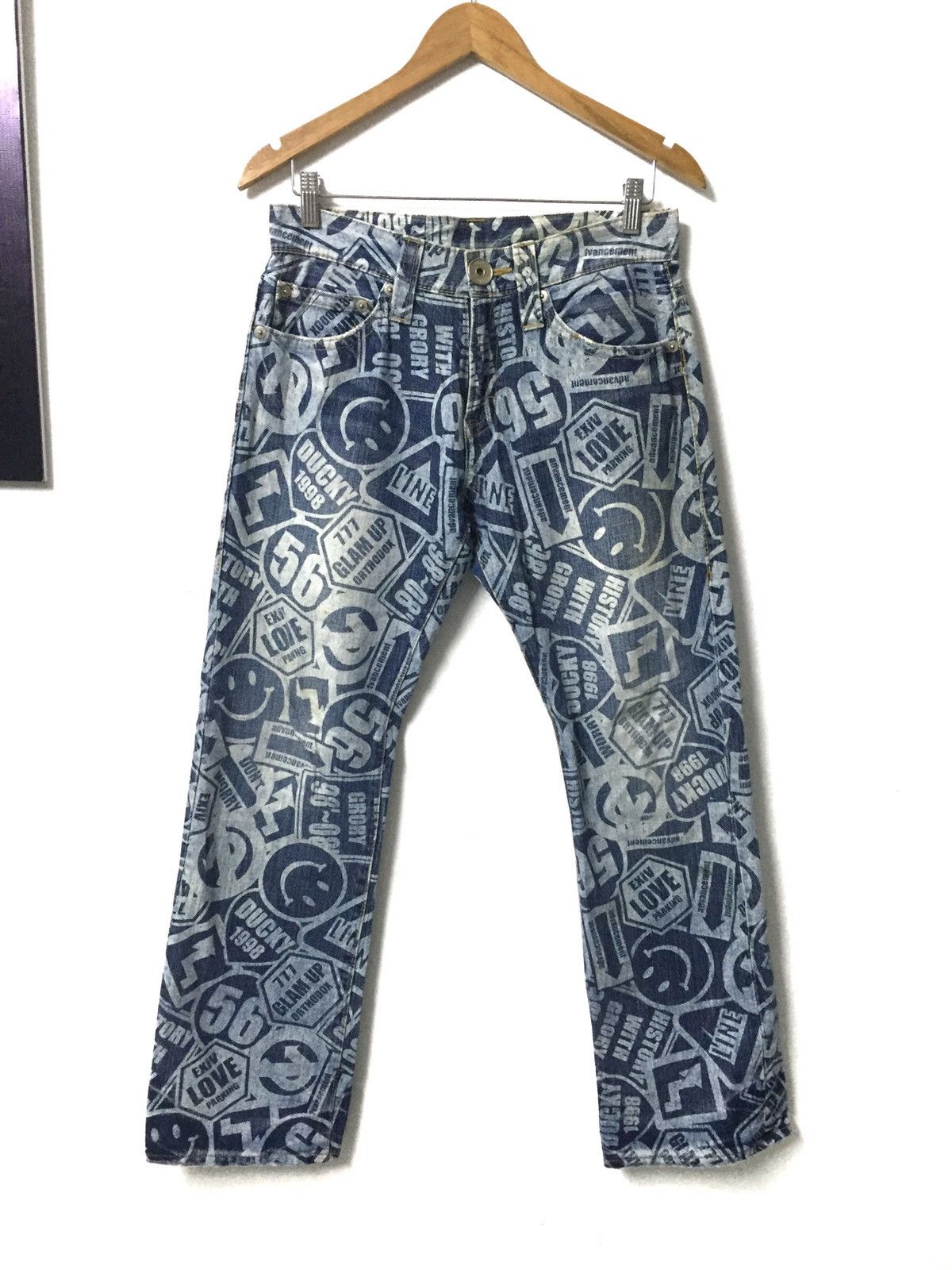 Co & Lu Smile All Overprint Art Denim Like Hysteric Glamour