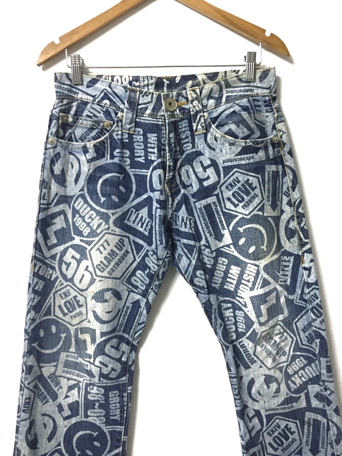 Co & Lu Smile All Overprint Art Denim Like Hysteric Glamour
