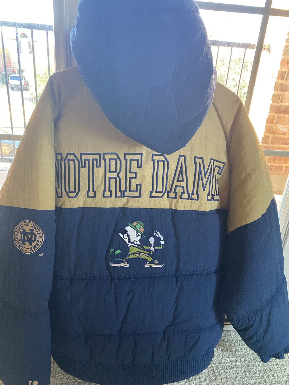 Pro Player × Vintage 90s Vintage Notre Dame Pro Player Puffer Size US XL / EU 56 / 4 - 2 Thumbnail