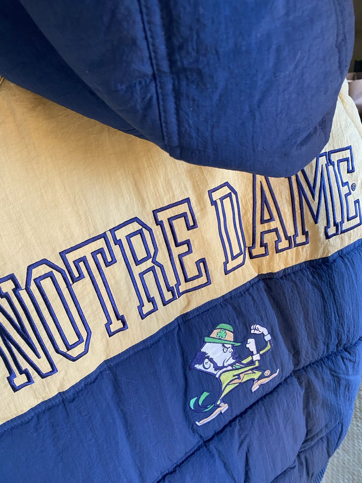 Pro Player × Vintage 90s Vintage Notre Dame Pro Player Puffer Size US XL / EU 56 / 4 - 5 Thumbnail