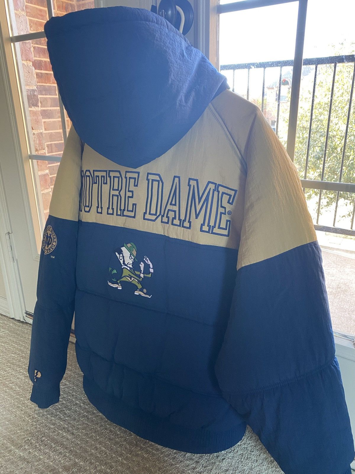 Pro Player × Vintage 90s Vintage Notre Dame Pro Player Puffer Size US XL / EU 56 / 4 - 3 Thumbnail