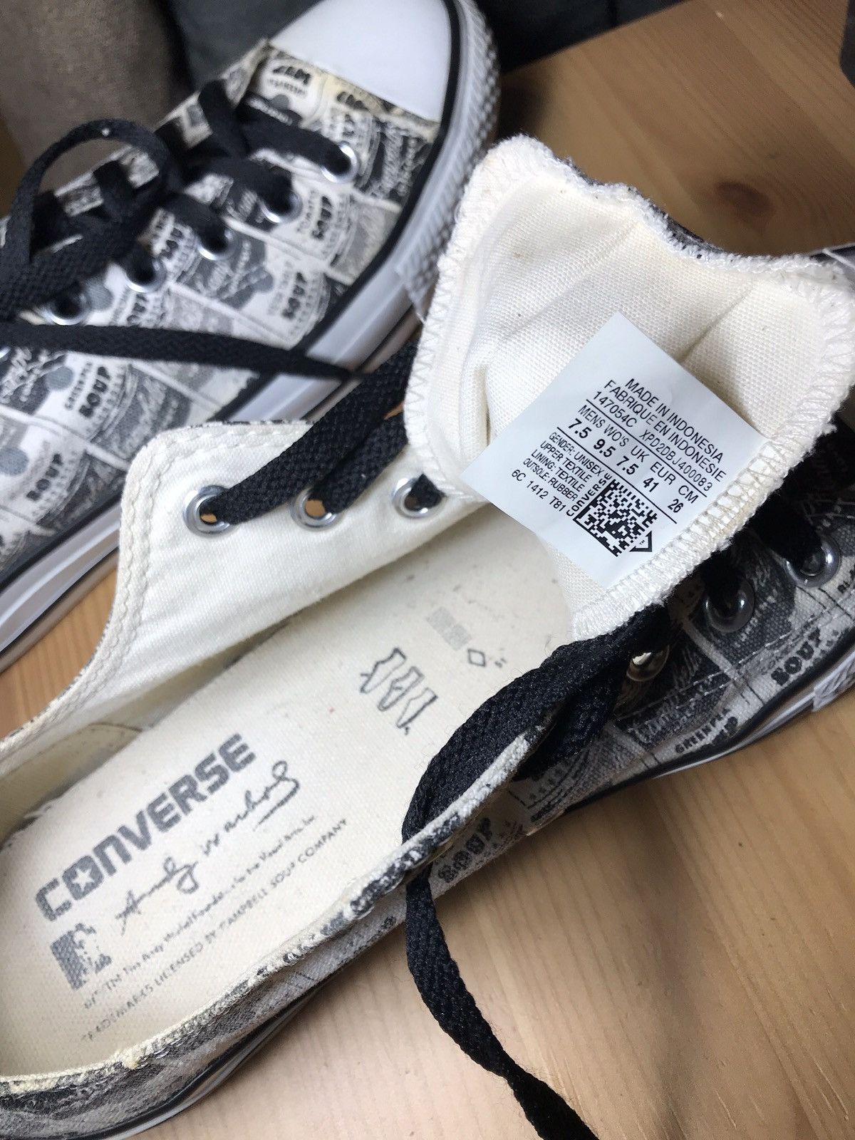 Andy Warhol Converse Very Rare Converse x Andy Warhol Chuck Taylor Low Campbell Soup Grailed