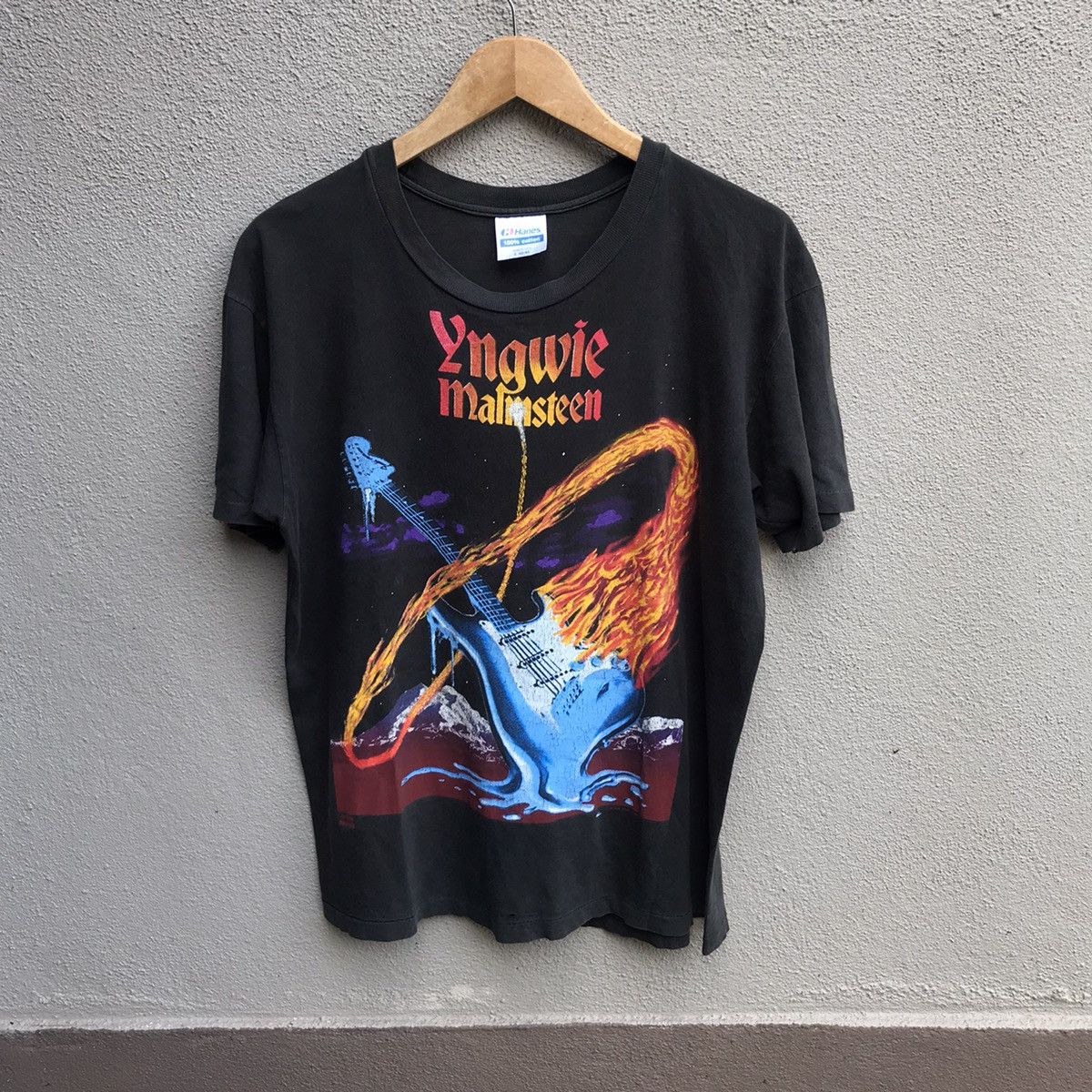 Vintage 90s YNGWIE MALMSTEEN band tee guitarist