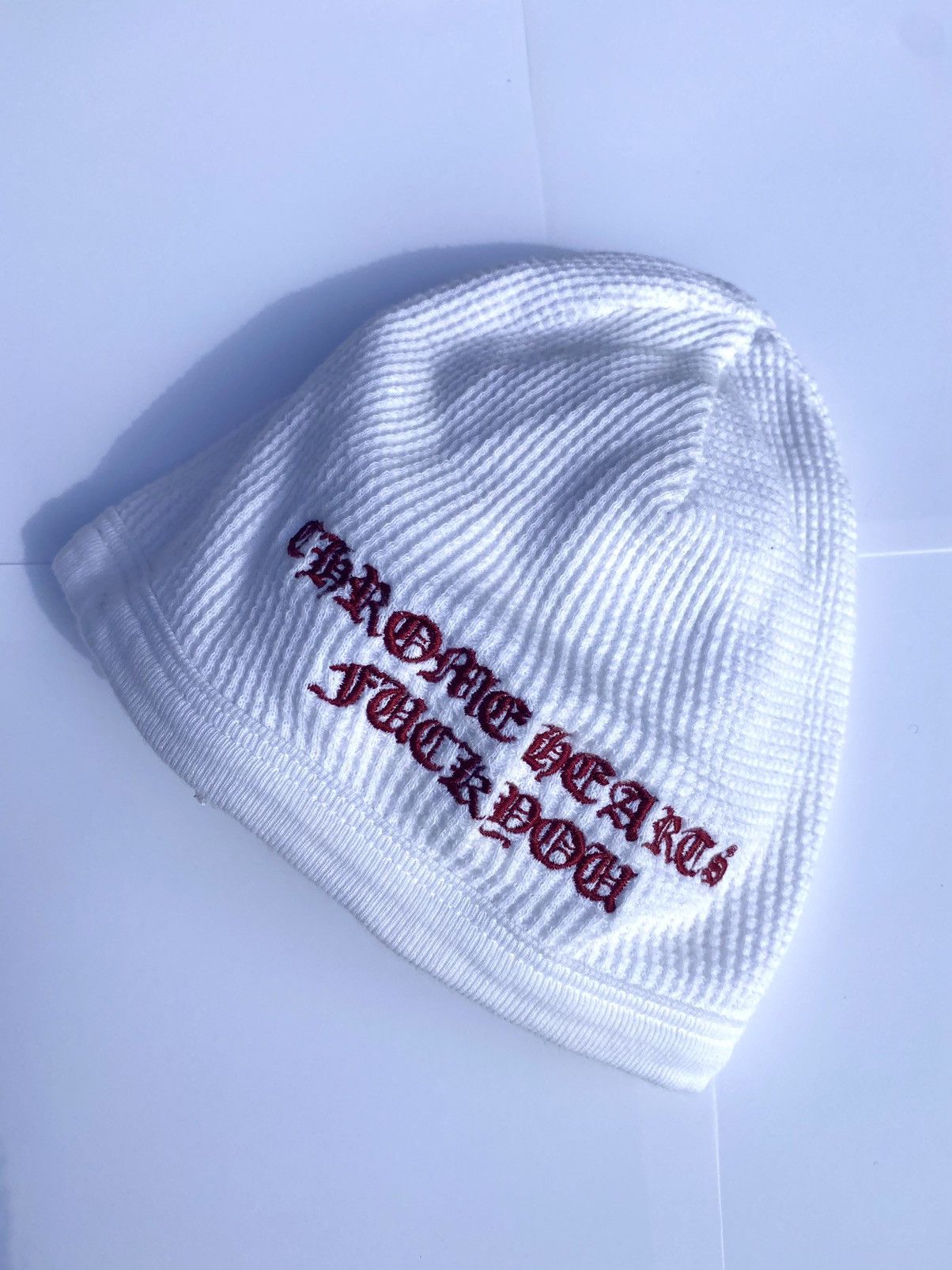 Chrome Hearts Chrome Hearts “Fuck You” Embroidered Thermal Beanie