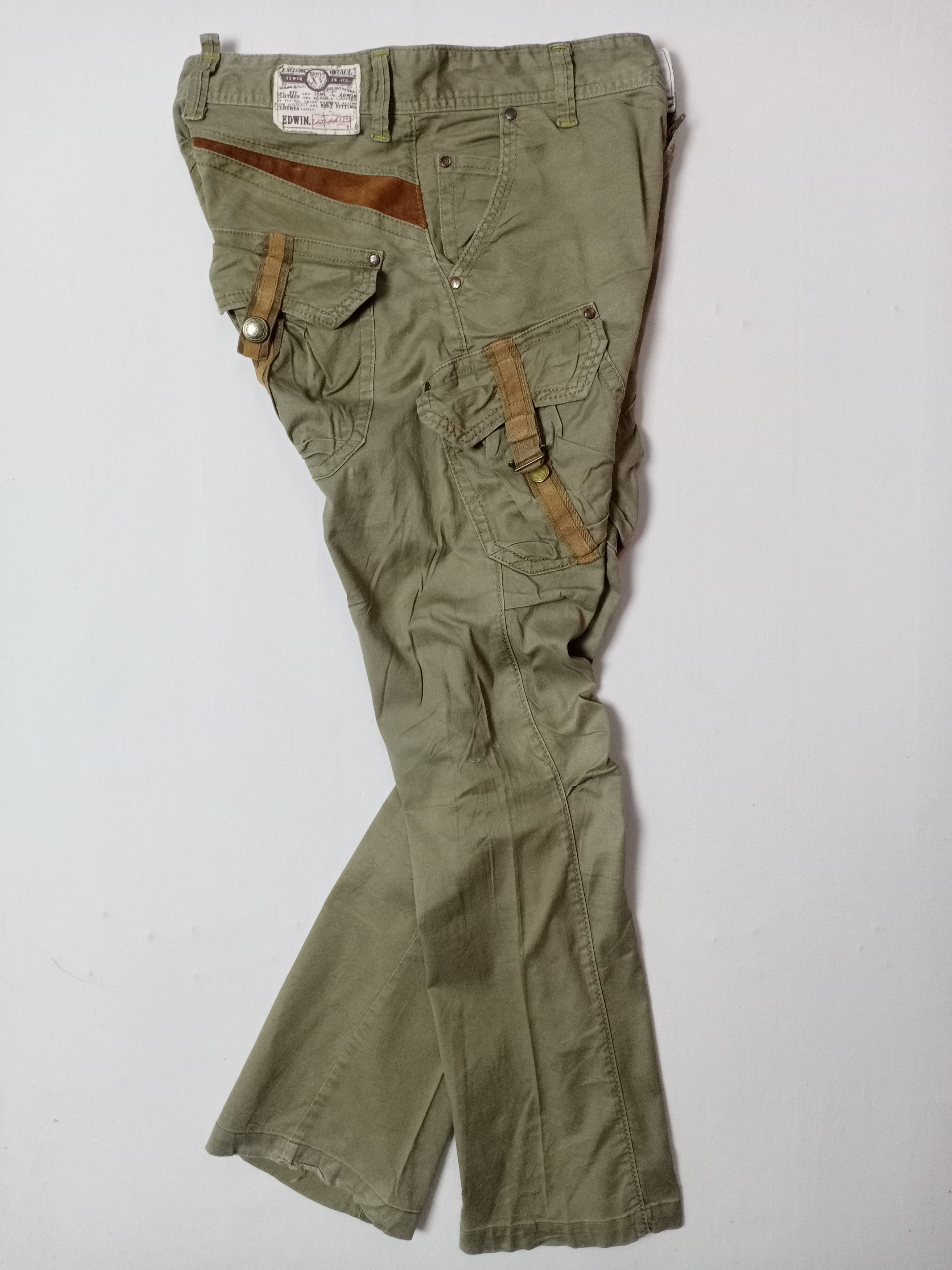 Edwin × Japanese Brand Edwin Tactical Multipocket Bondage Style Cargo Pant Size US 30 / EU 46 - 7 Thumbnail