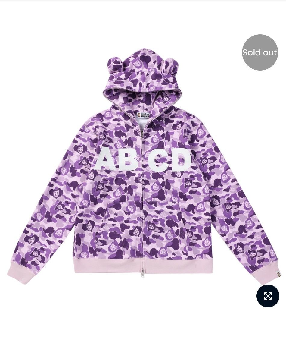 Hype Jose Wong 'ABCD' Full Zip-Up Hoodie - XXL - Purple | Grailed