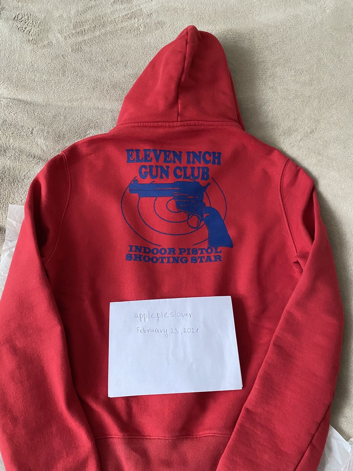 Vetements AW17 'Eleven Inch Gun Club' Hoodie in Red RARE