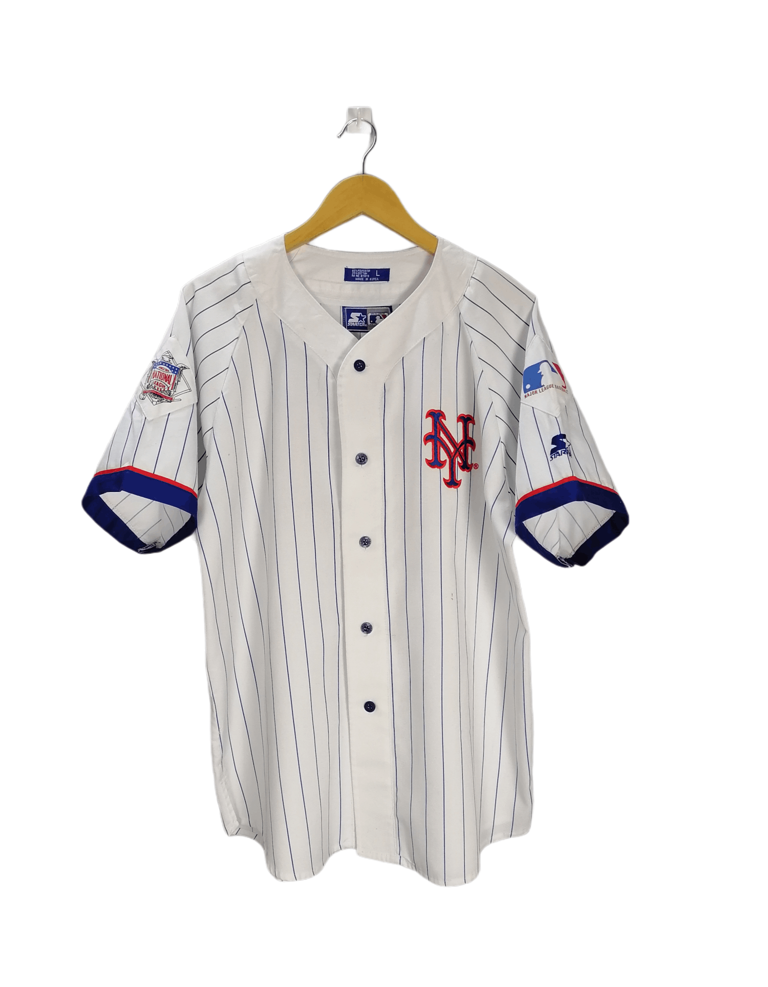 Vintage Starter Cooperstown Collection New York Mets Pinstripe Jersey (Size  L) — Roots