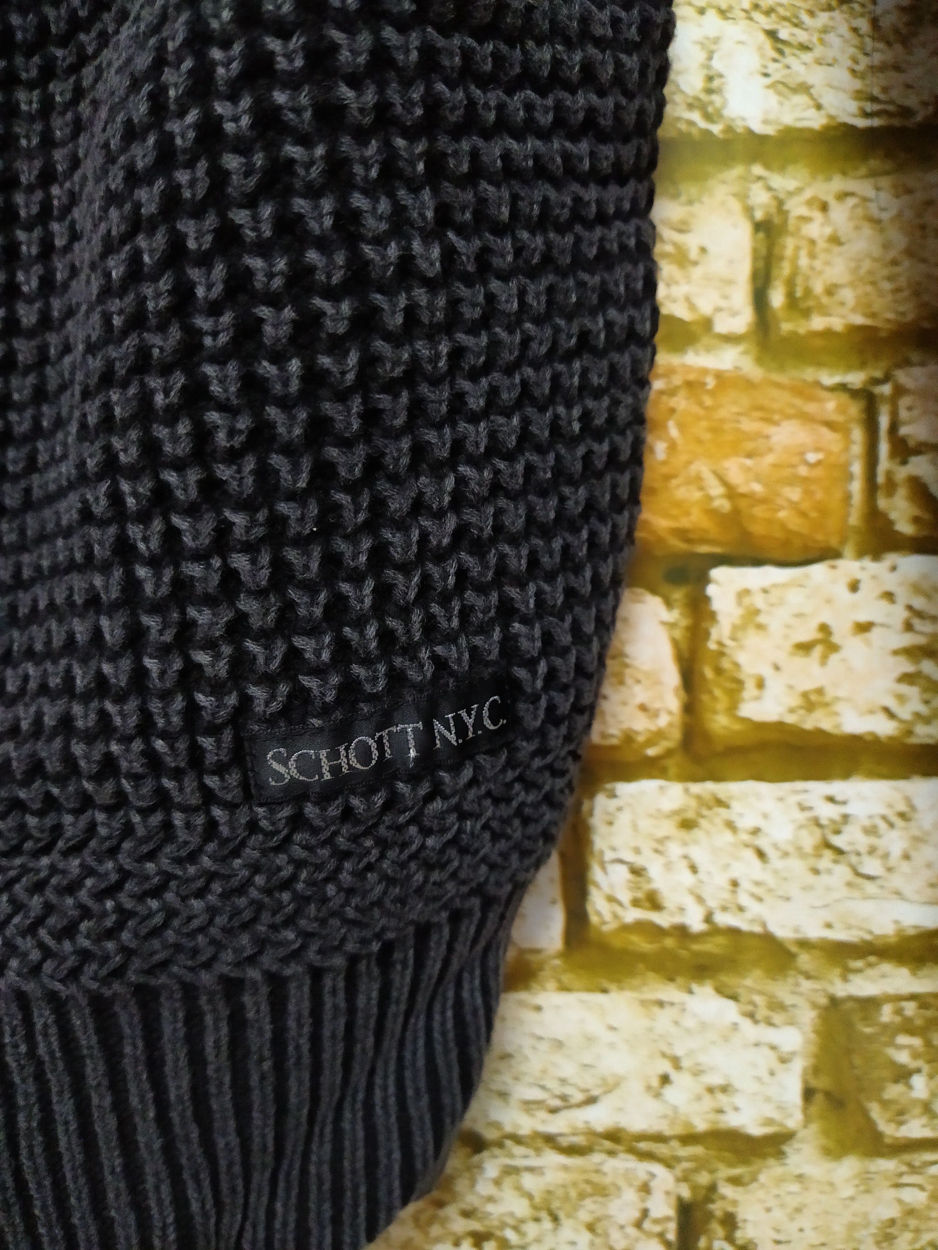 Schott SCHOTT NYC CABLE KNITWEAR (B854) Size US S / EU 44-46 / 1 - 2 Thumbnail