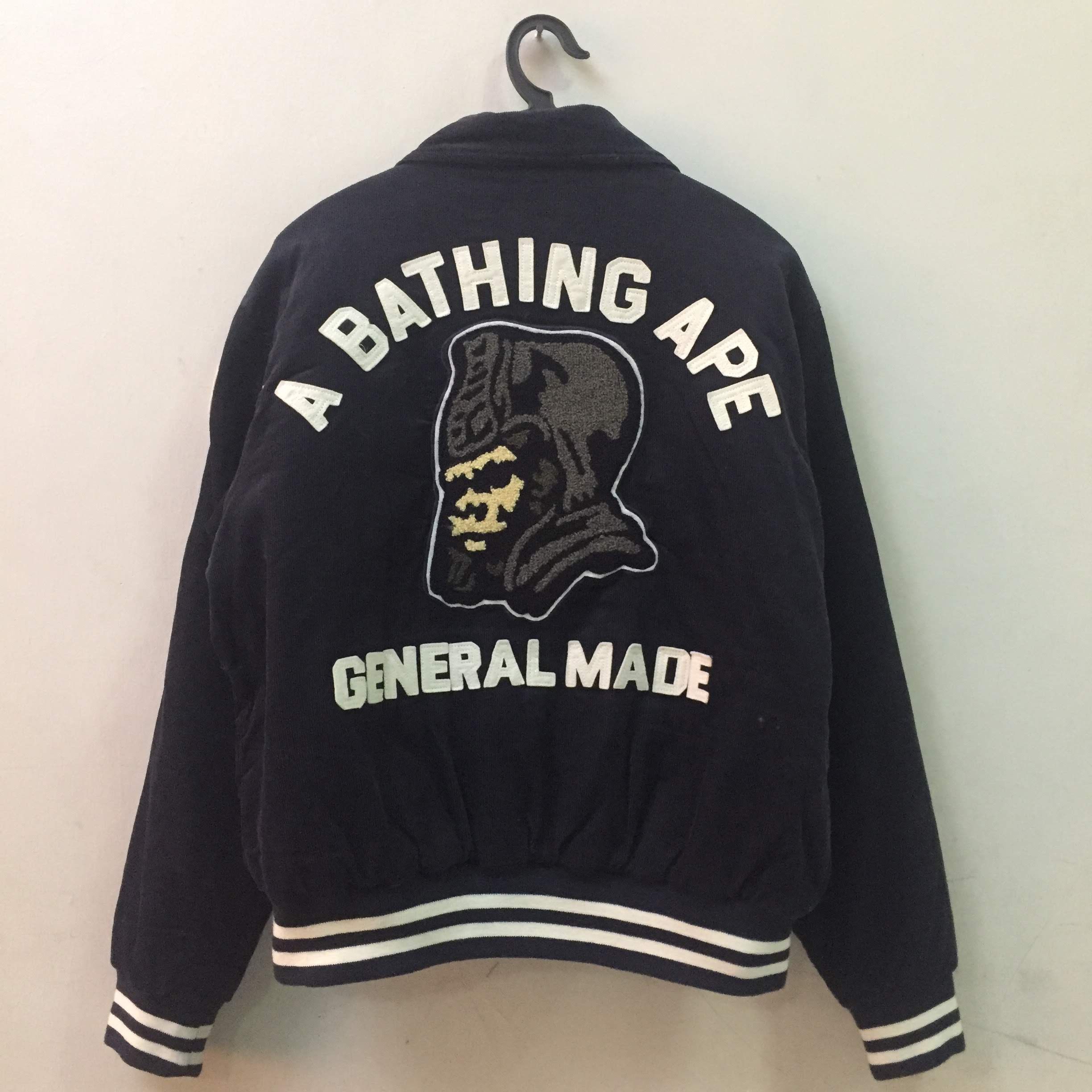 Bape 💥FINAL DROP💥Vintage OG Bape General Made Varsity Jacket | Grailed