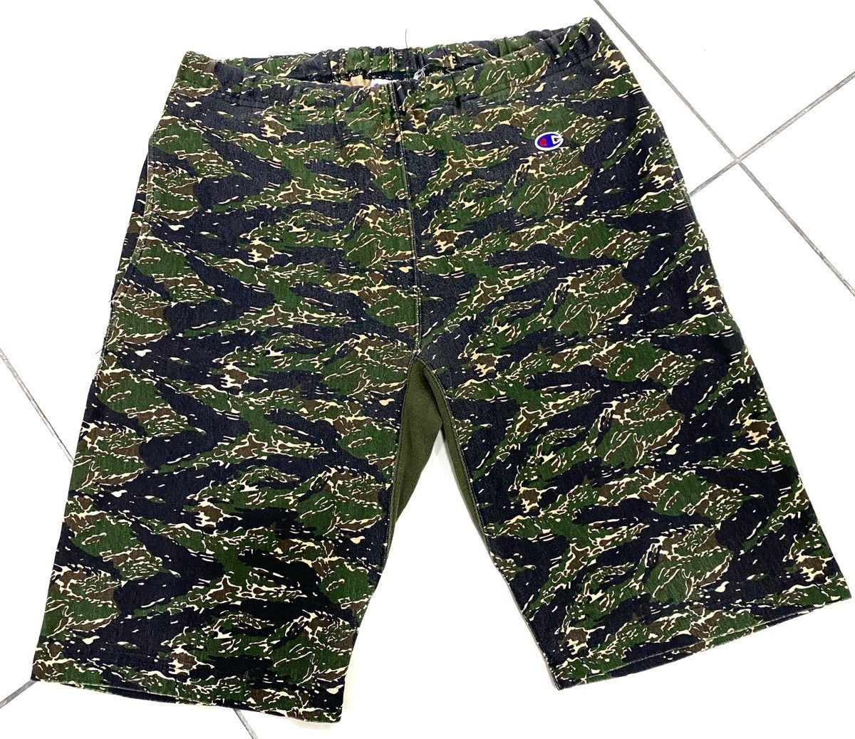 Champion Japan tiger stripe reverse weave sweat short pant